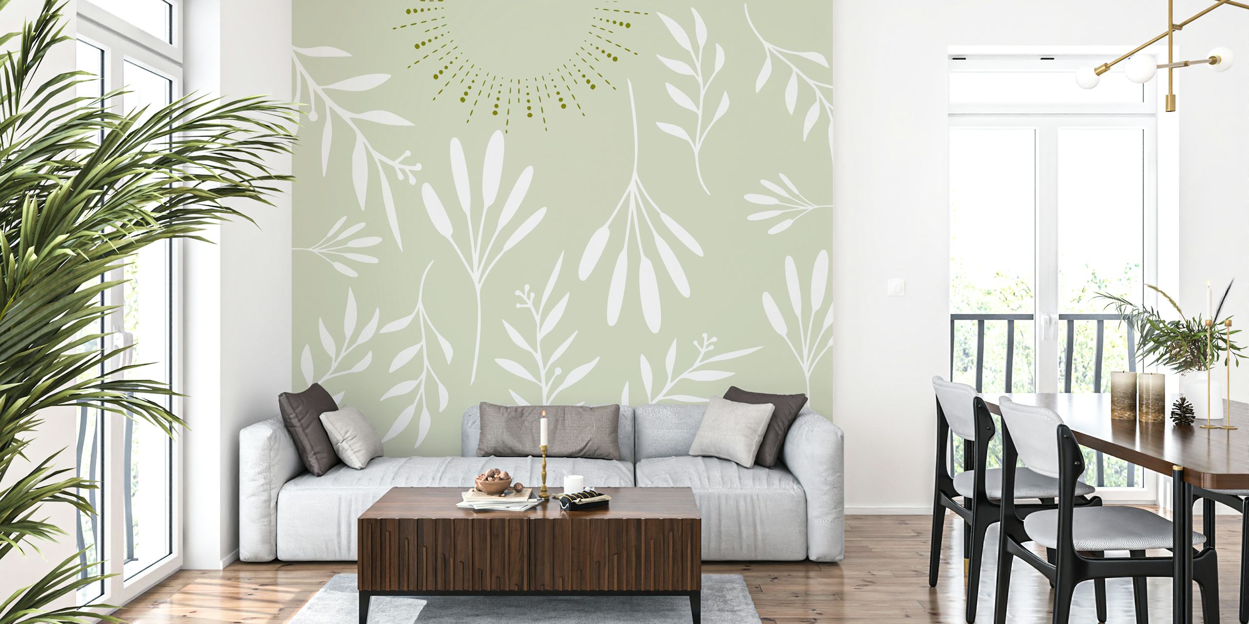 Minimalist Boho 3 wallpaper design in a room