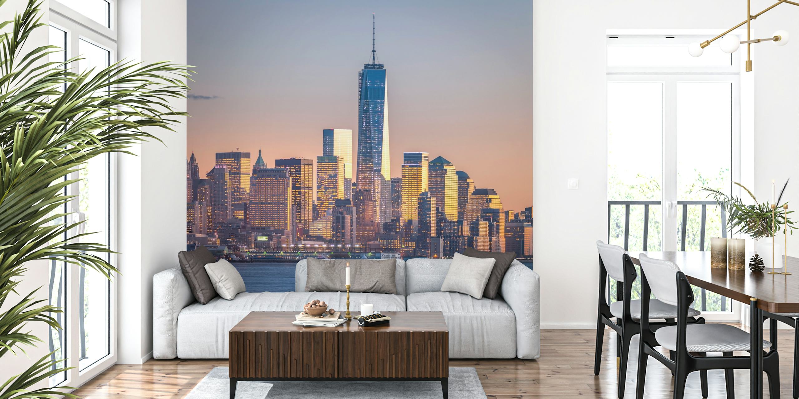 Skyscraping Marvels tapet i et rom