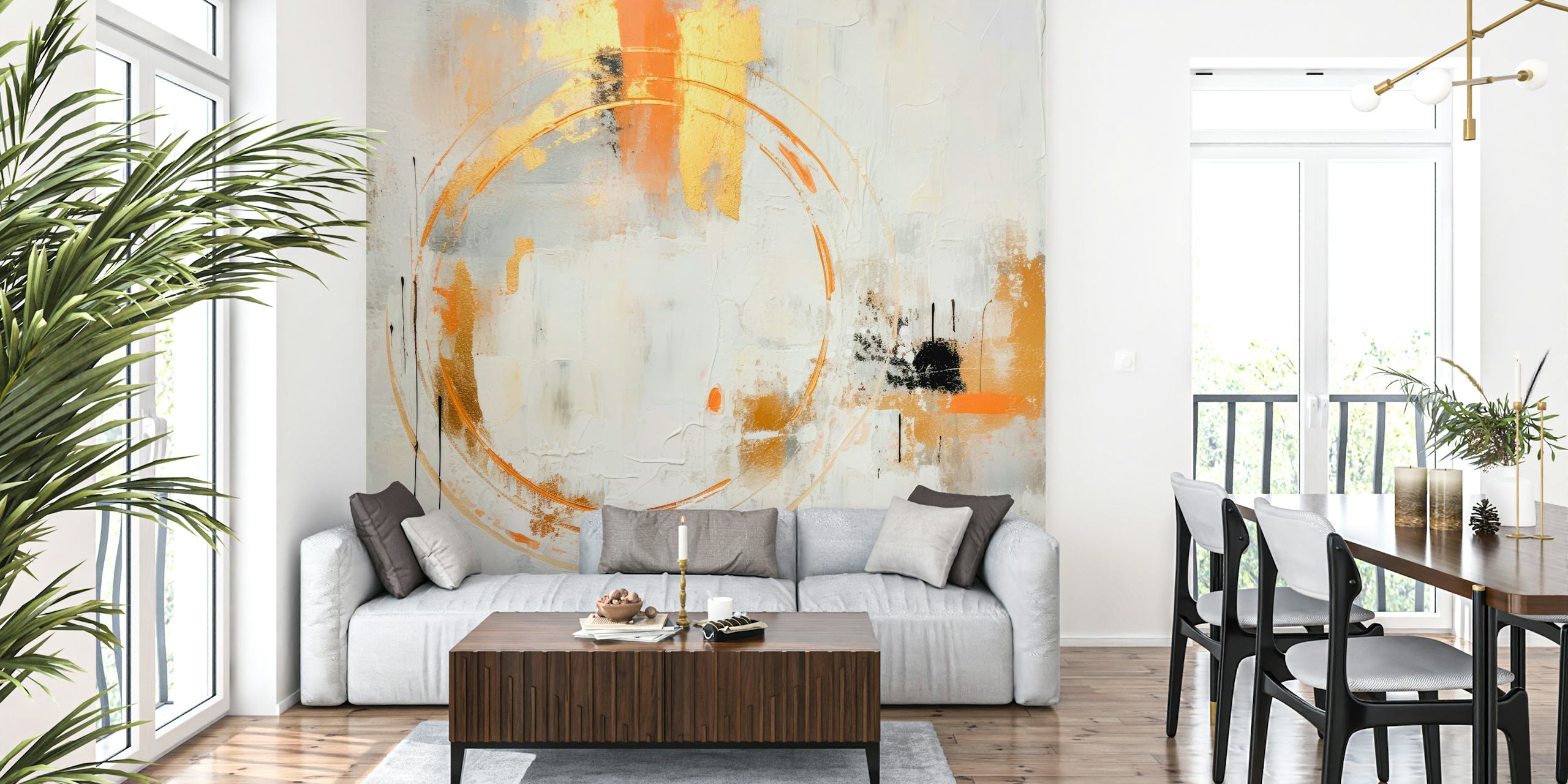 Abstract Art Papel De Parede Em Ambiente Moderno