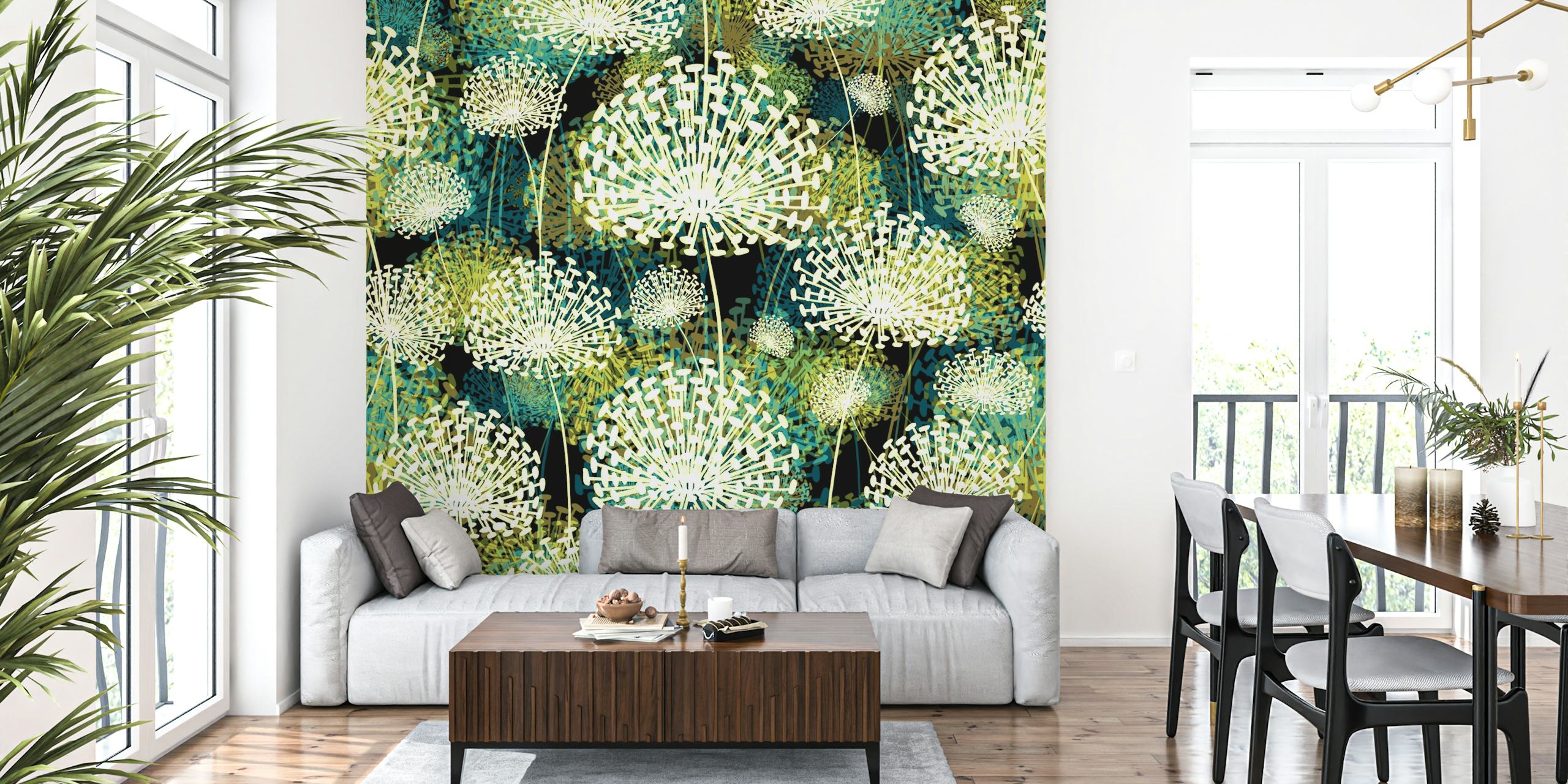 Dandelions BGT carta da parati in una stanza elegante