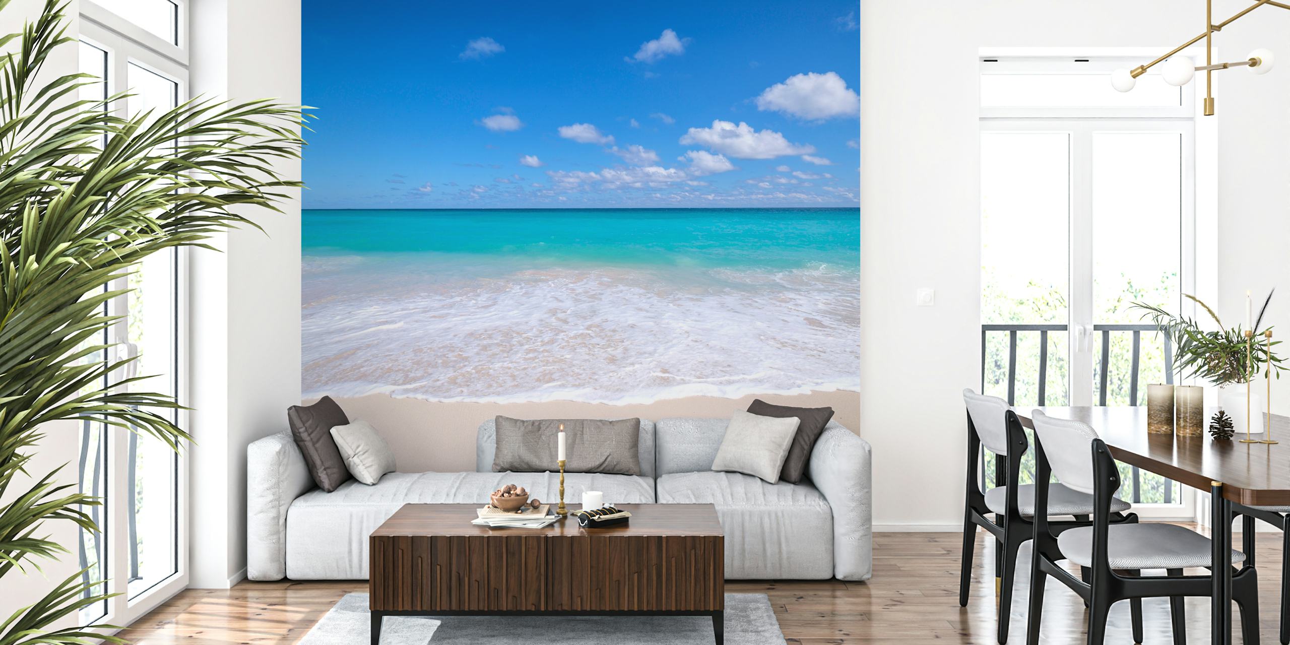 Papel tapiz White sandy beach en una habitación