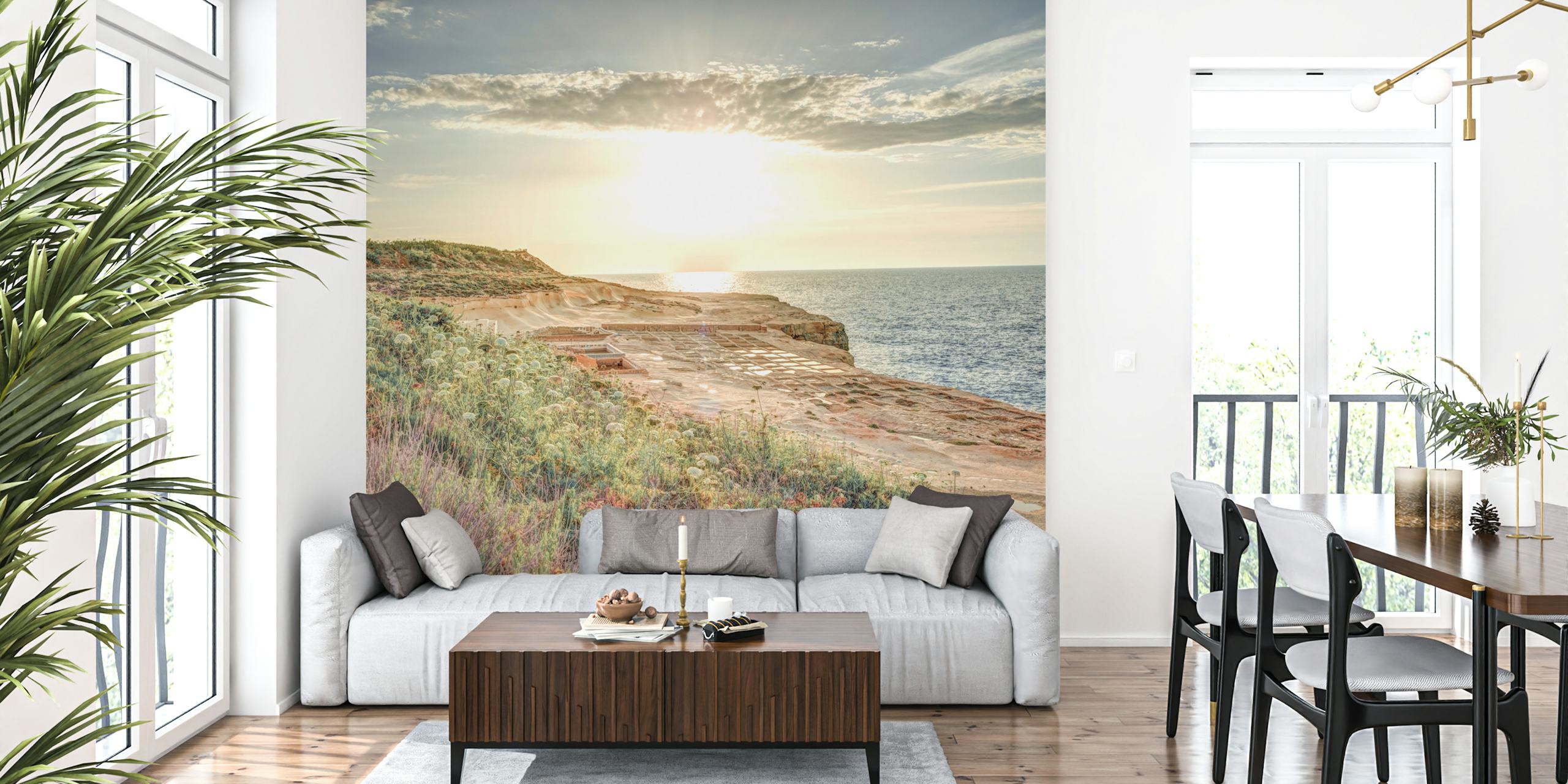 Ταπετσαρία Salt Pans σε δωμάτιο