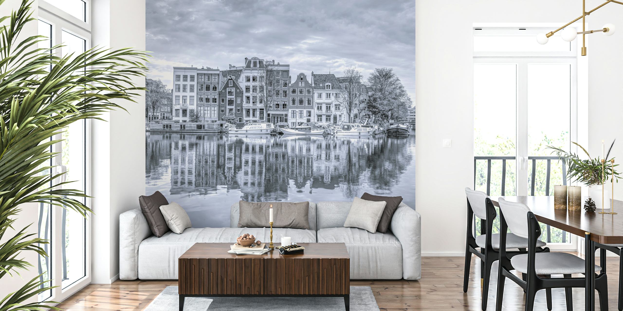 Ταπετσαρία Amsterdam's Iconic Facades σε ένα δωμάτιο
