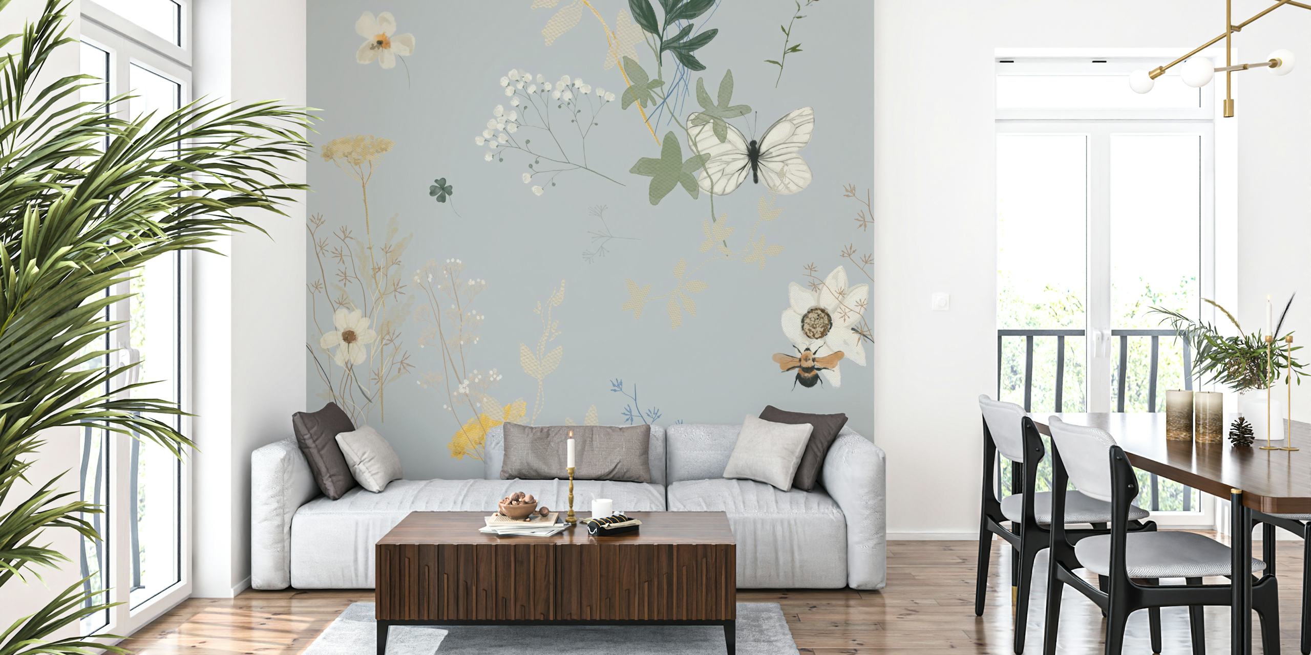 Whispers of Wildflowers wallpaper in a room