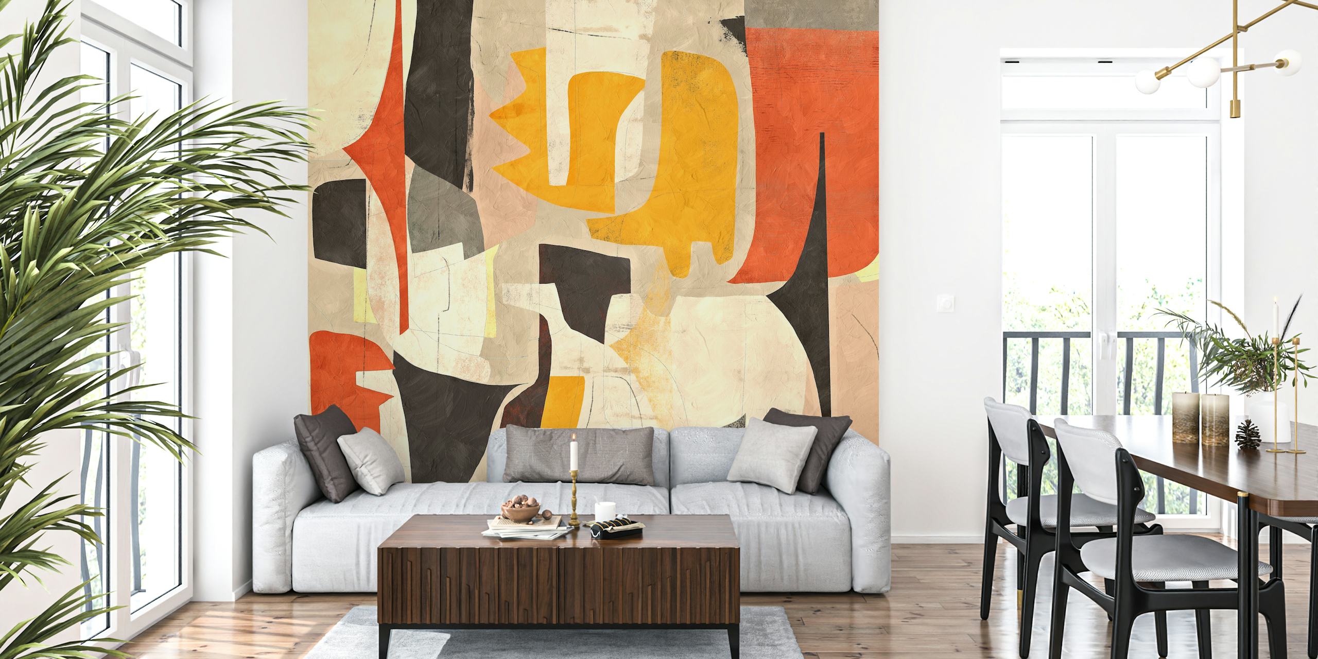 Vintage Abstract Charm wallpaper in a room