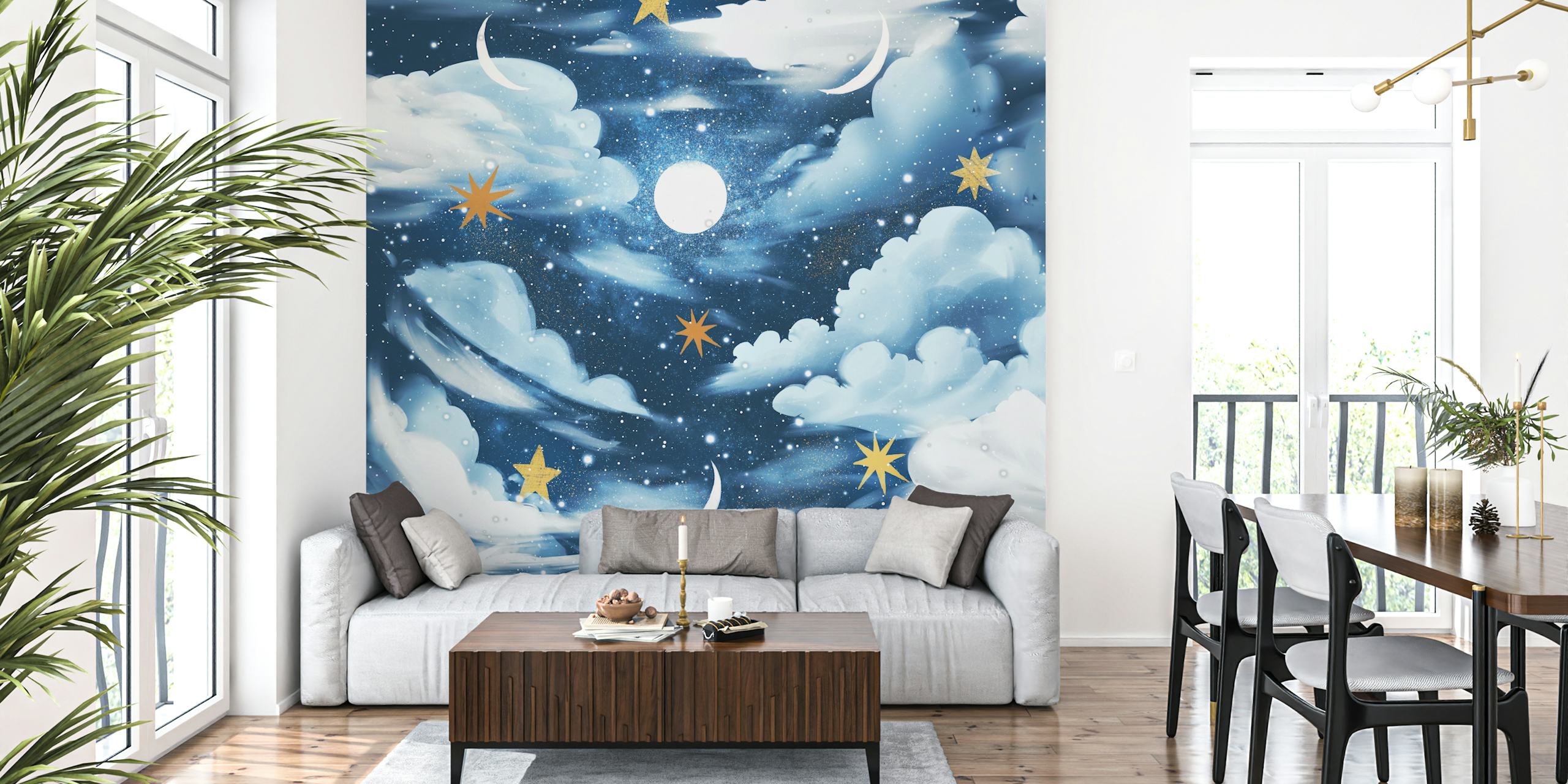 Sparkling Starfield Bliss tapet vist i et rom