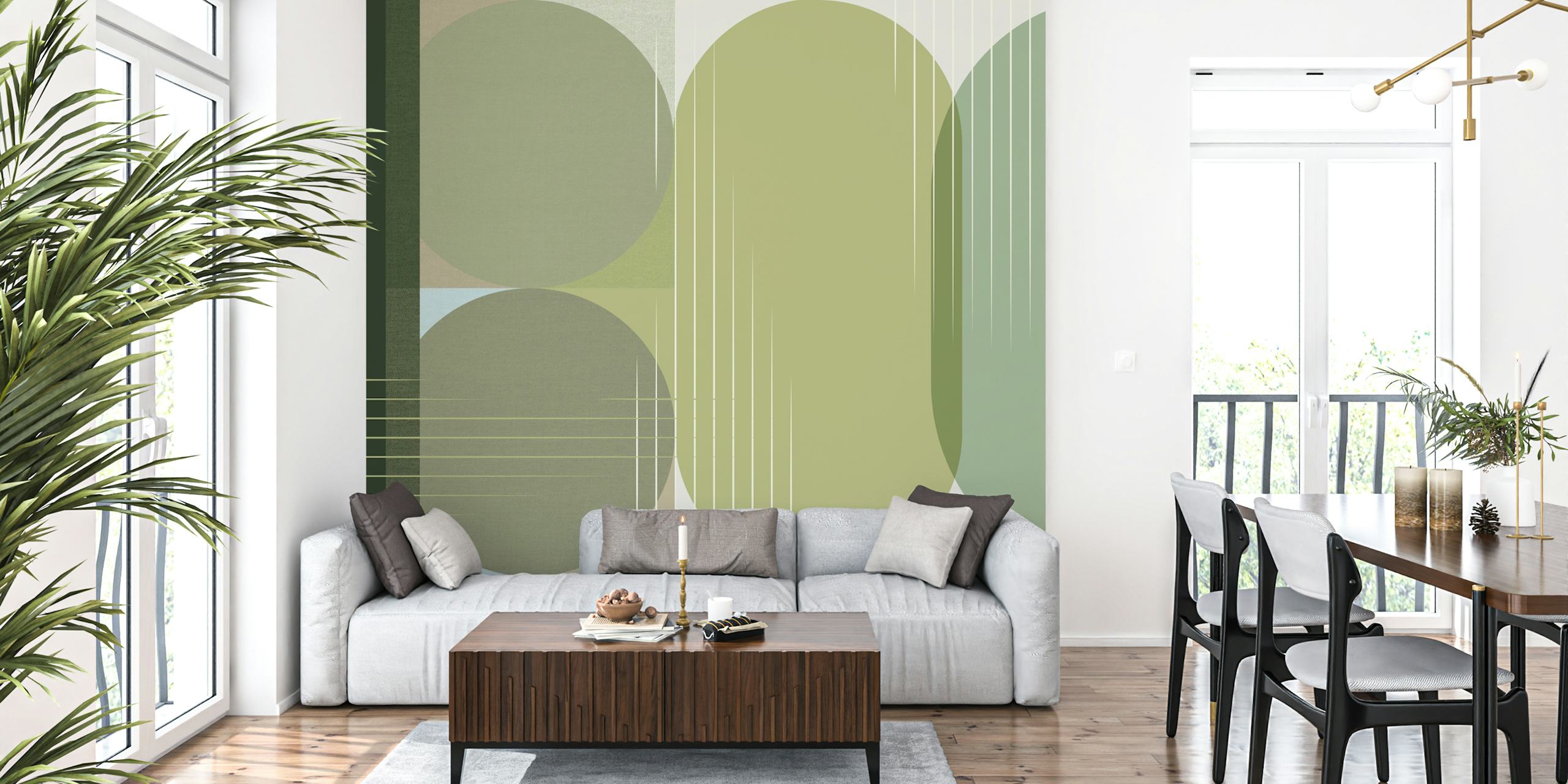 Vintage Geometrics tapet i et rum