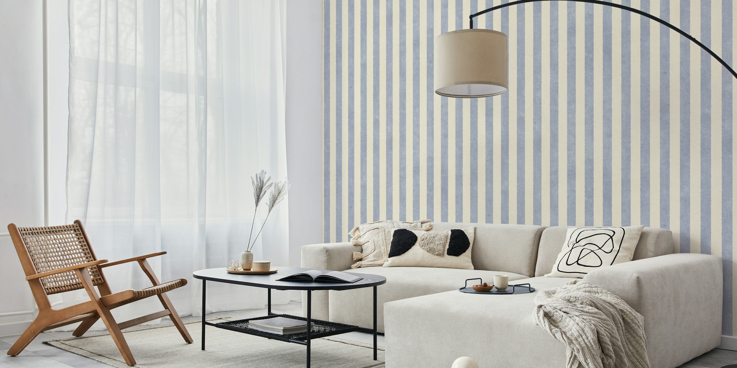 Stripes - 07 - Ash papel pintado en una habitación