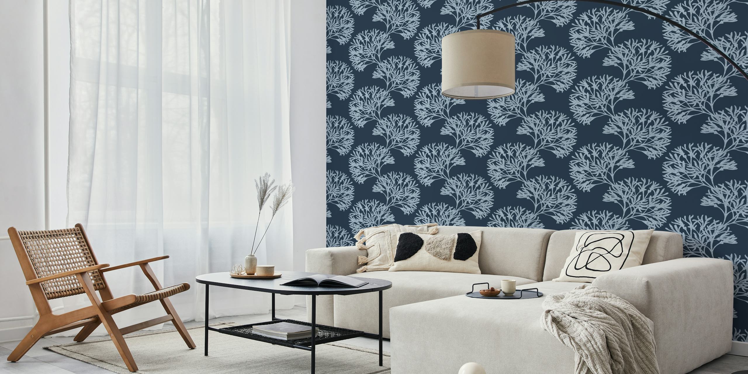 Gentle Swing textured wallpaper in interior setting