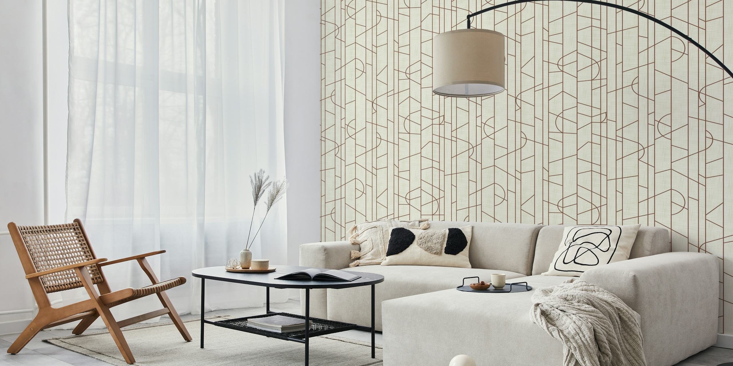 Elegant Lines Decor wallpaper in a room setting