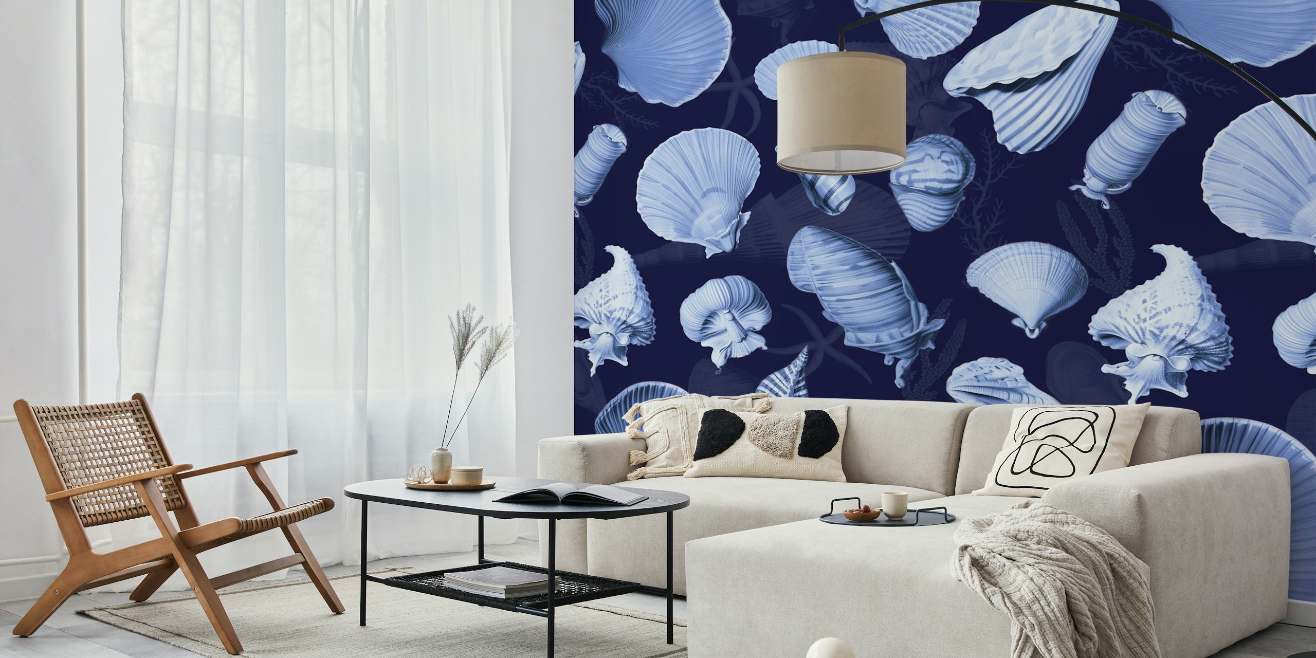 Marea wallpaper featuring seashell design