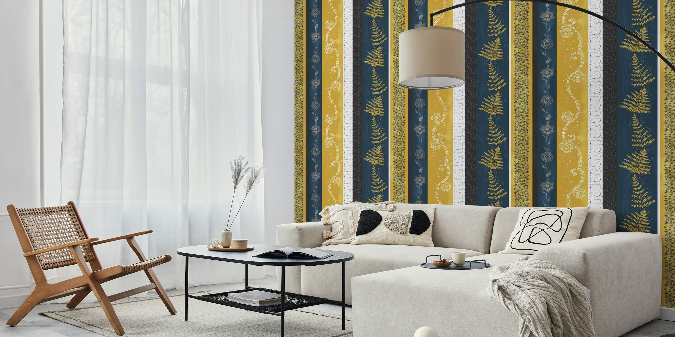 Abstract Nature Stripes tapetdesign