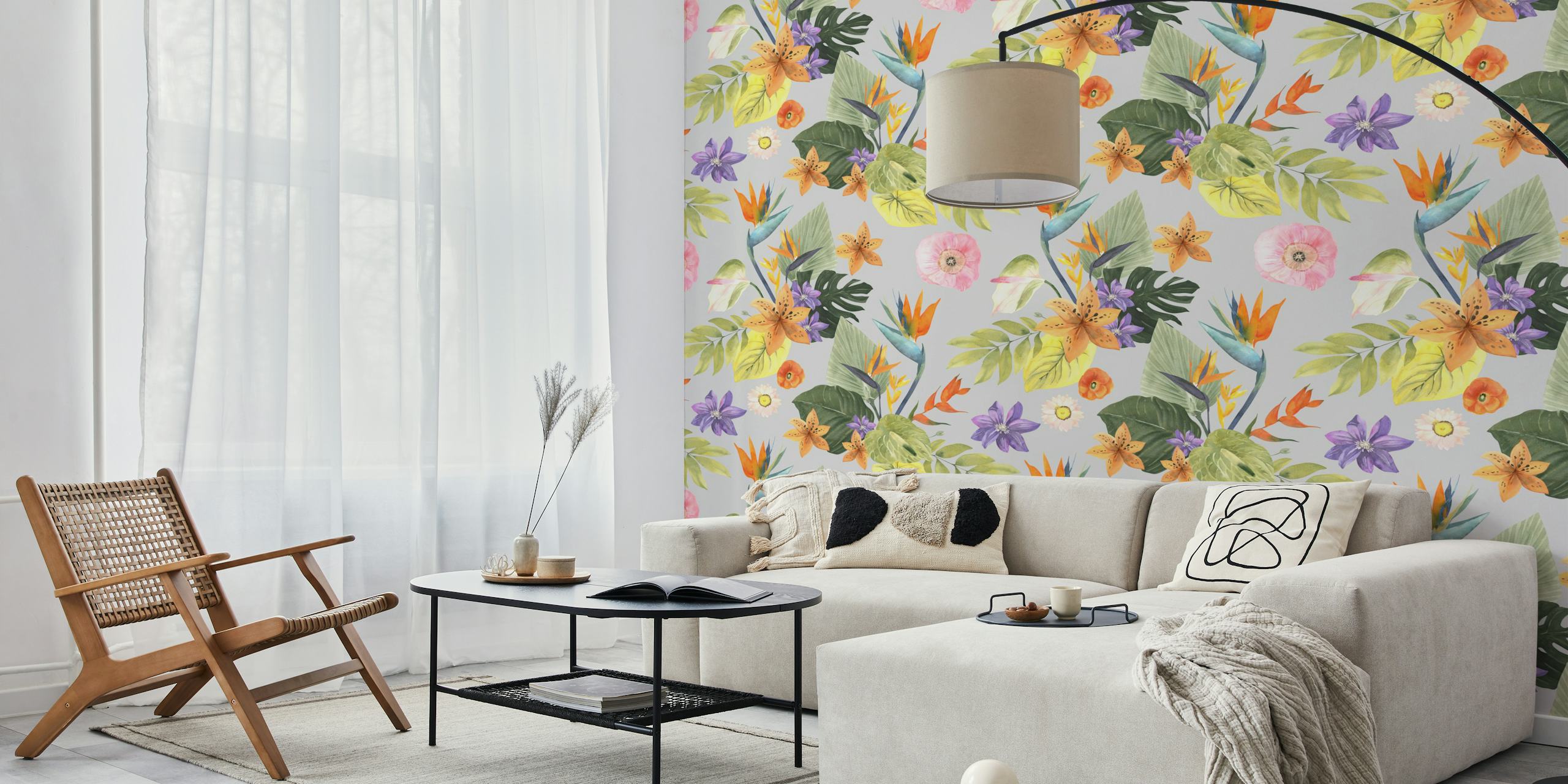 Exotic Flowers och Jungle Greenery tapet