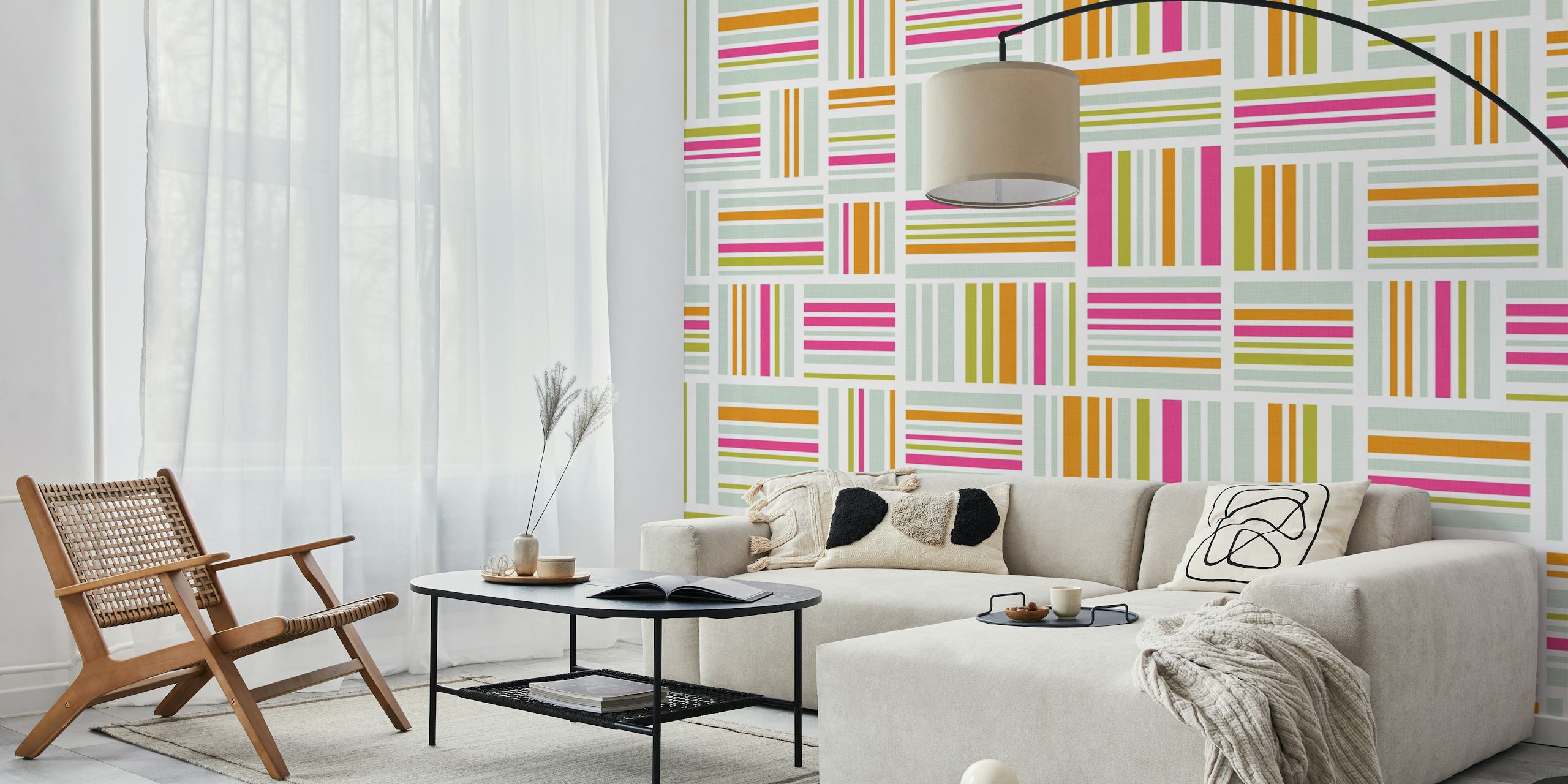 Multicolor Bar Symphony wallpaper in a room