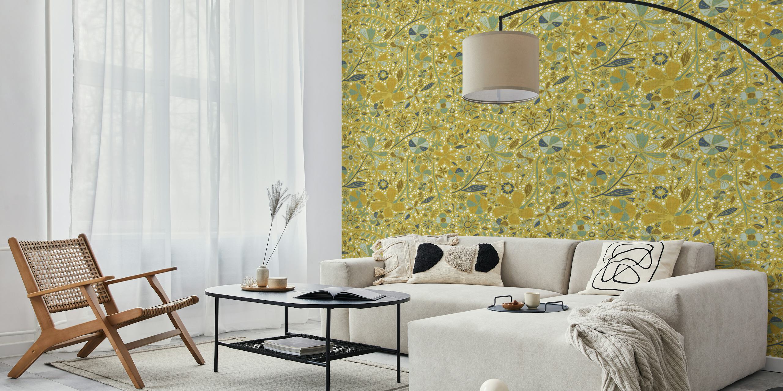 Maximalist bohemian floral pattern ταπετσαρία