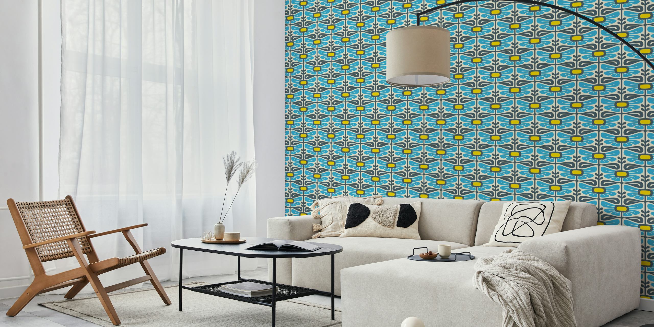 Vintage Floral Wallpaper huoneessa