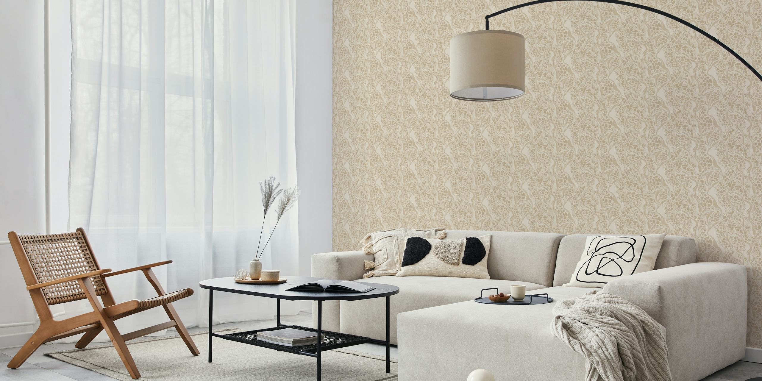 Tapeta Earthy Chic Vibes u stilski uređenoj sobi