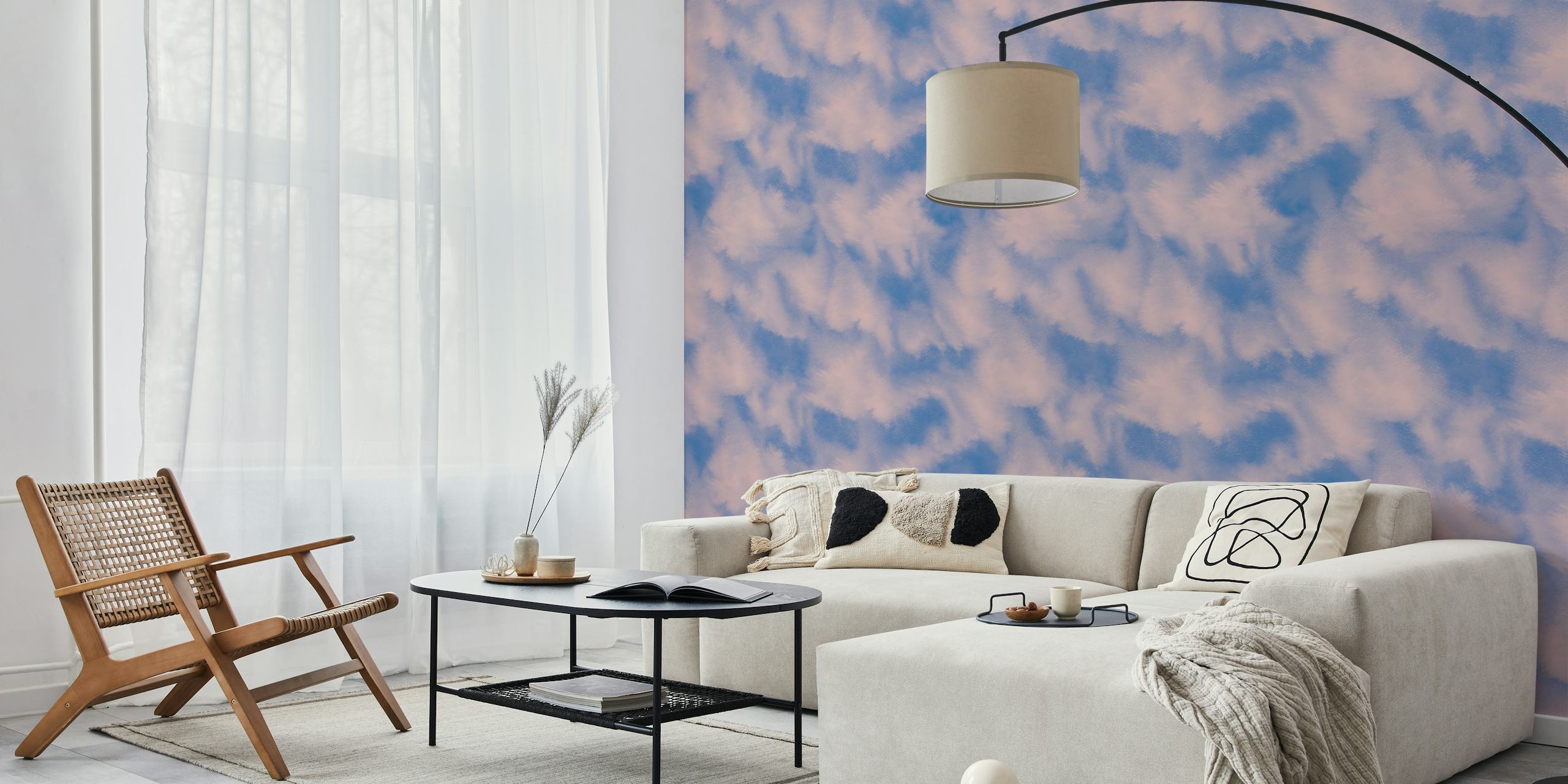 Calming Sky Tones Tapete in einem Raum