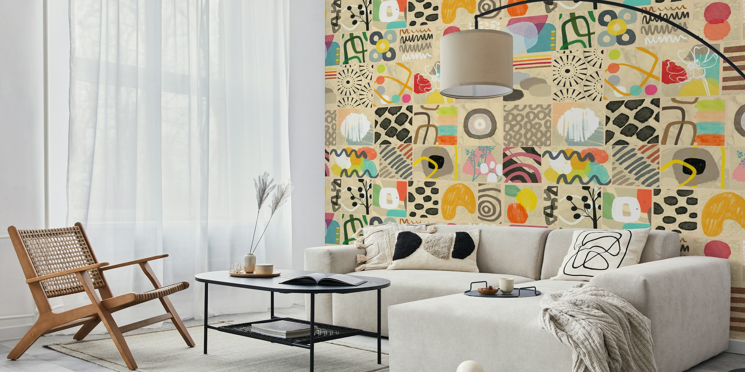 Papel pintado Ethnic 02 en una habitación elegante