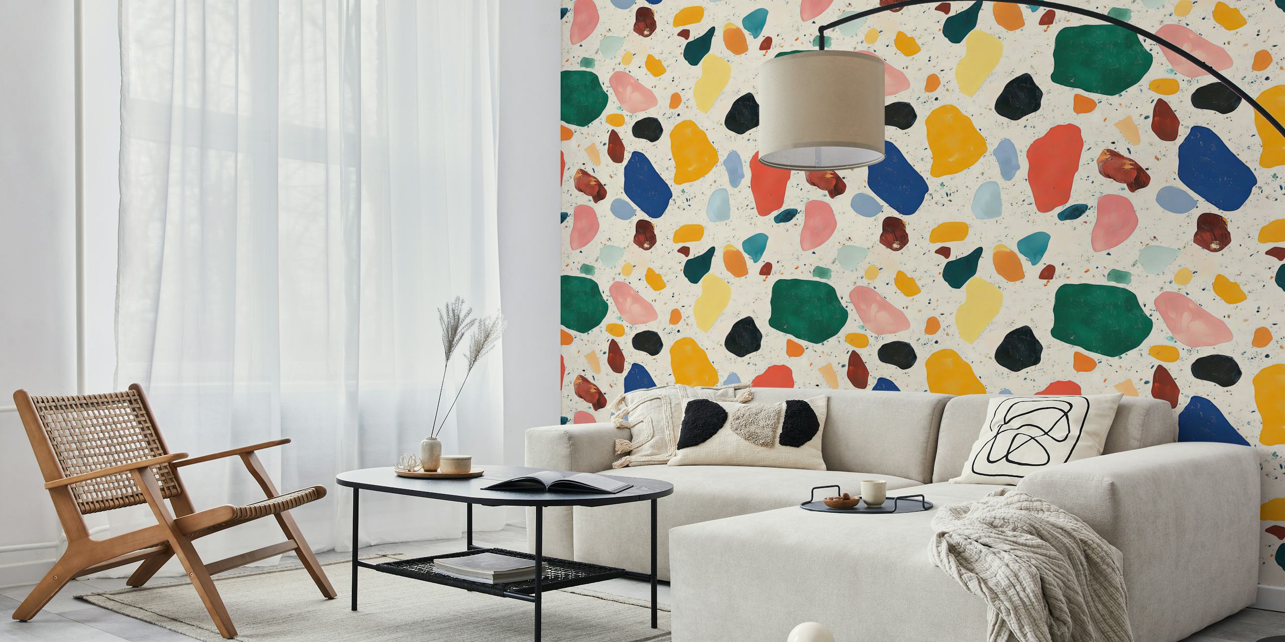 Colorful Terrazzo wallpaper in a room