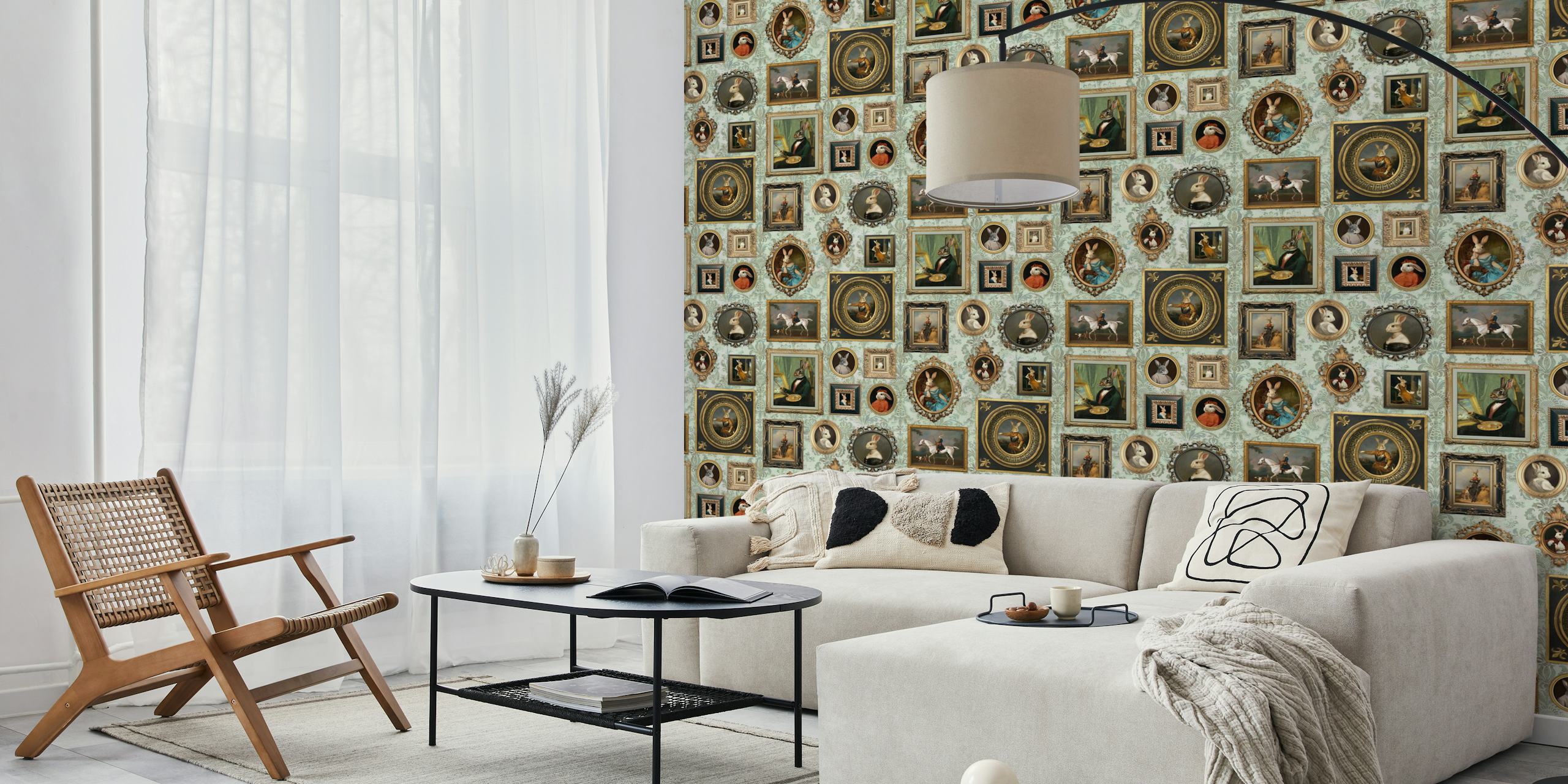 Noble Bunnies Portrait Collection tapet i rummet