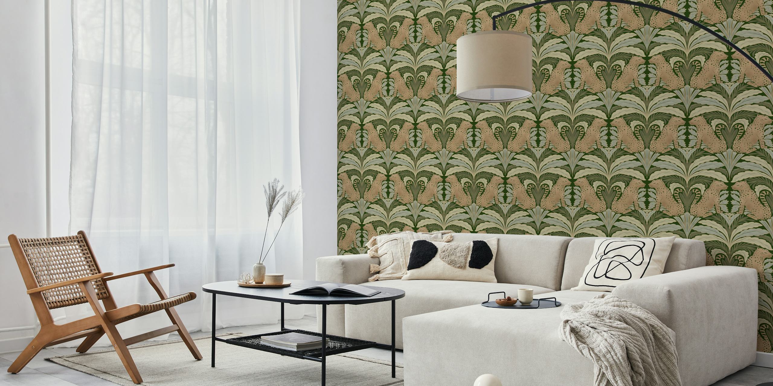 Design tapety Wild Jungle Elegance v místnosti