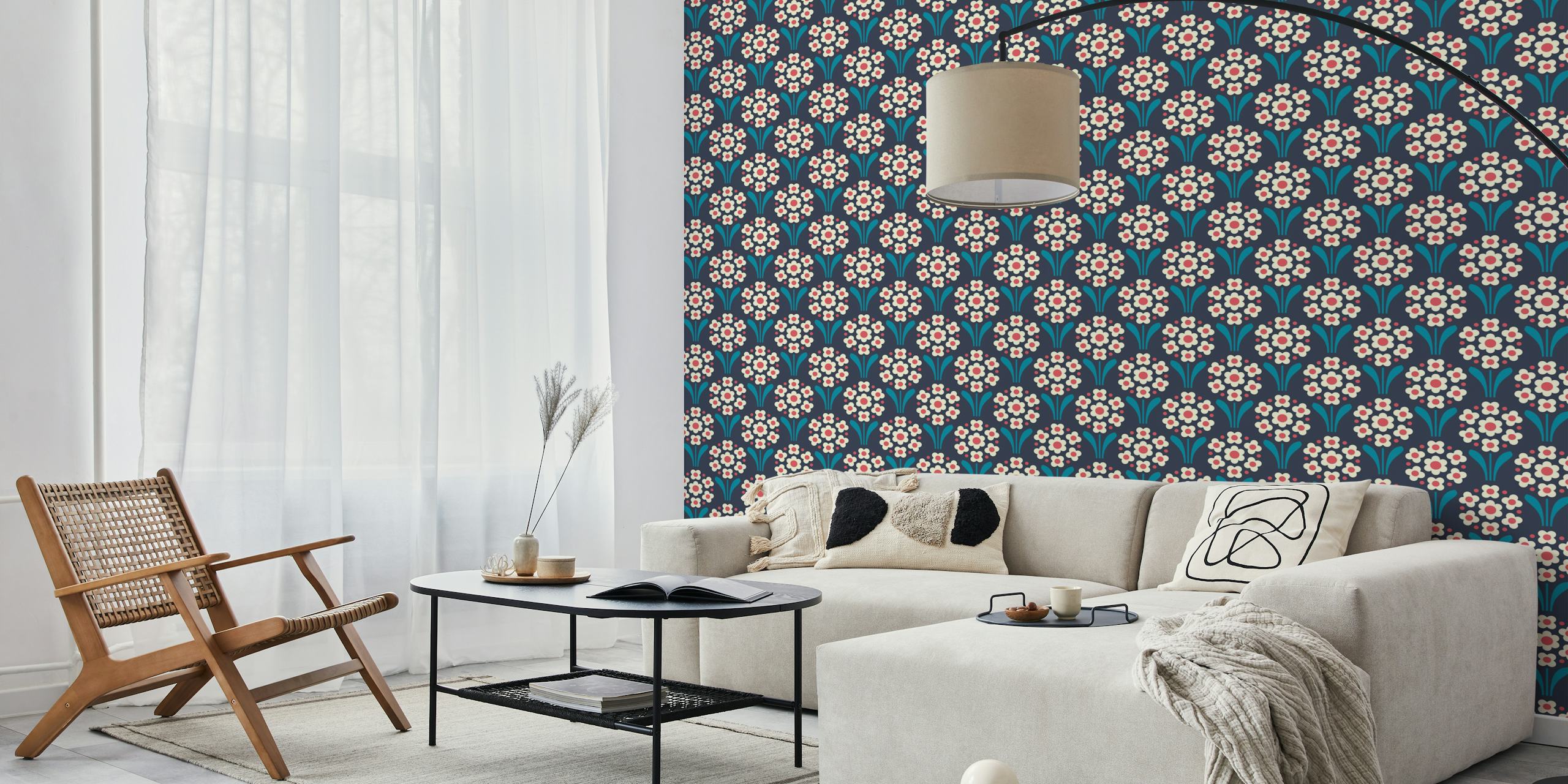 Groovy Daisy Delight wallpaper in a room