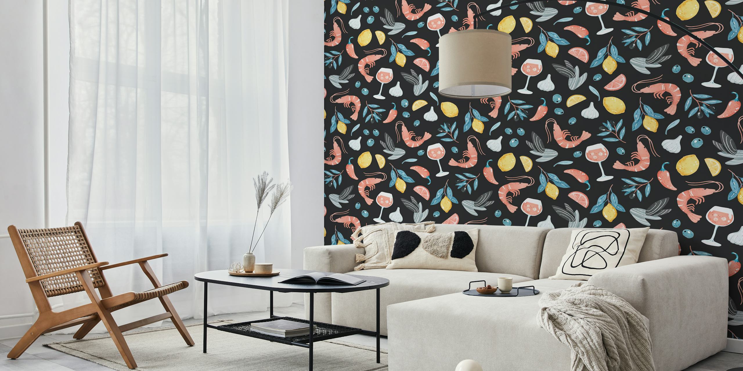 A Taste of Barcelona - black tapeta u sobi