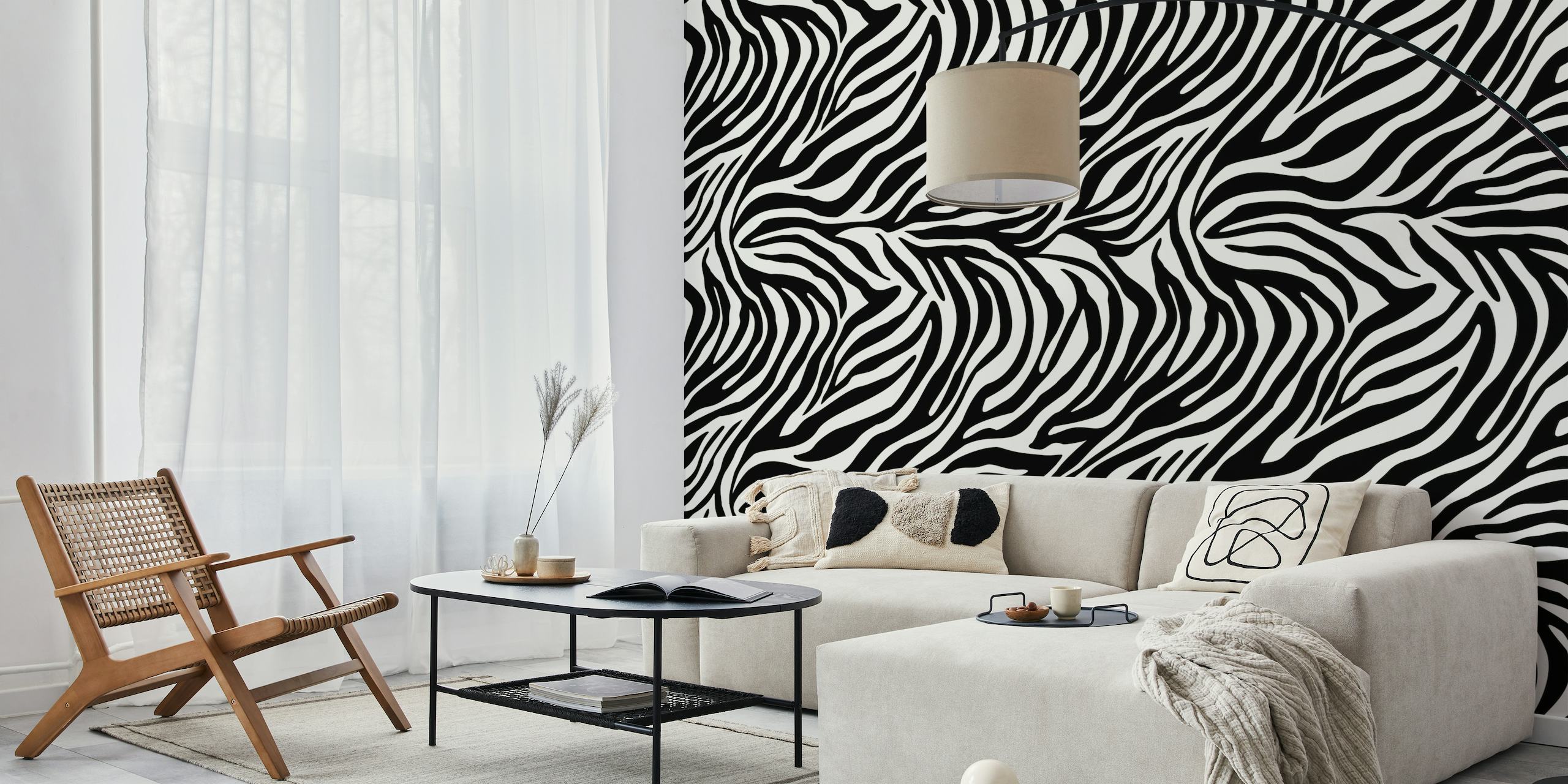 Zebra pattern III wallpaper
