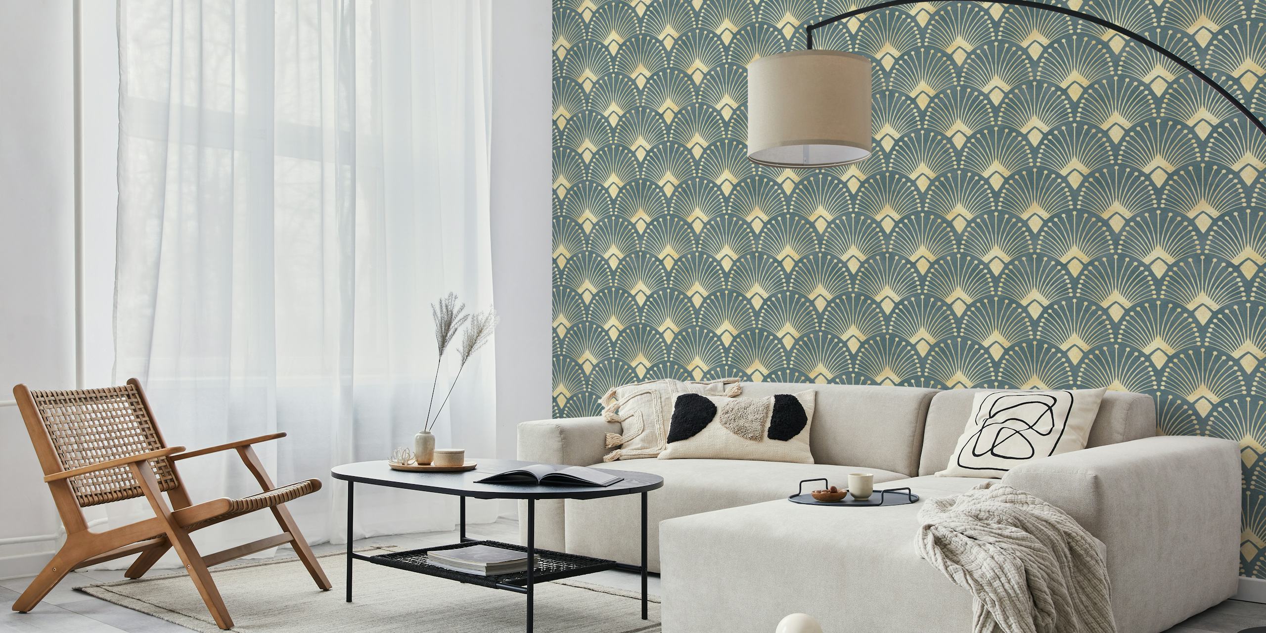 Papel de parede Ornamental art deco em um quarto