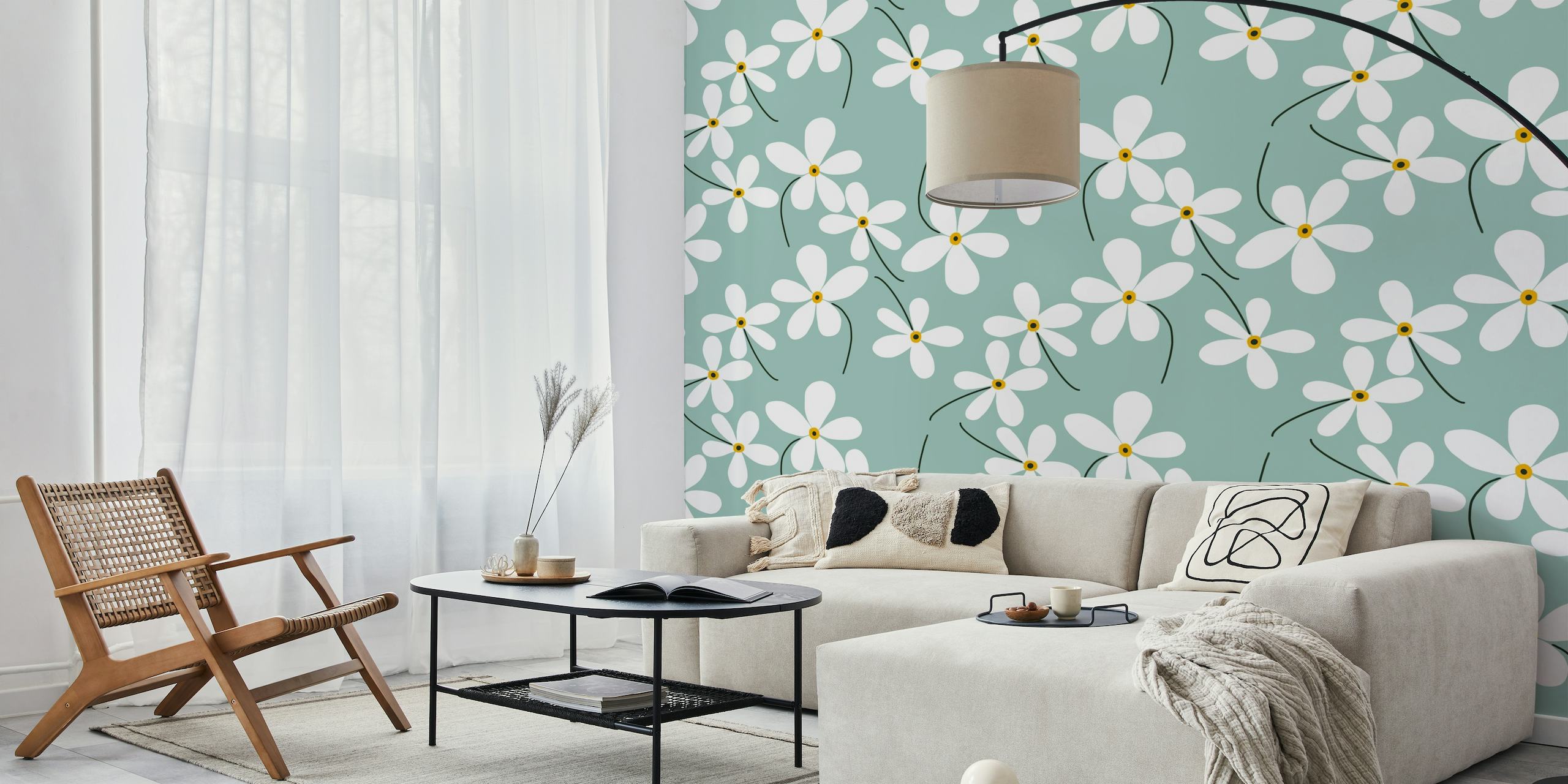 Spring Daisy Flower Pattern 1 wallpaper