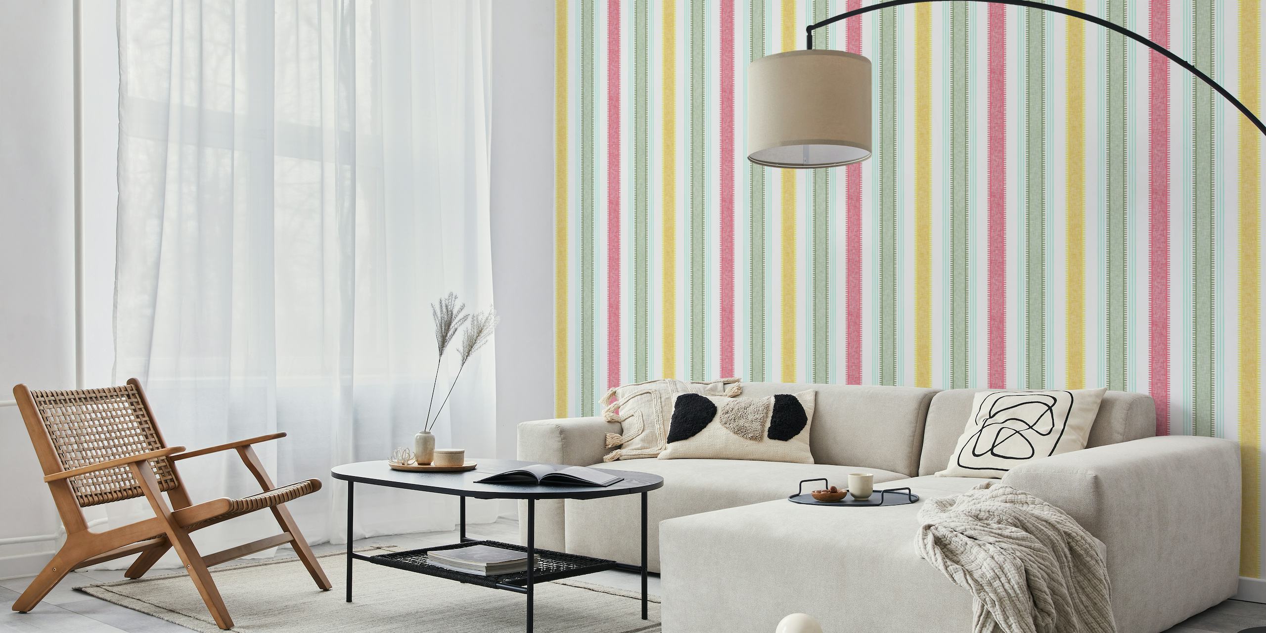 French provencal stripes wallpaper