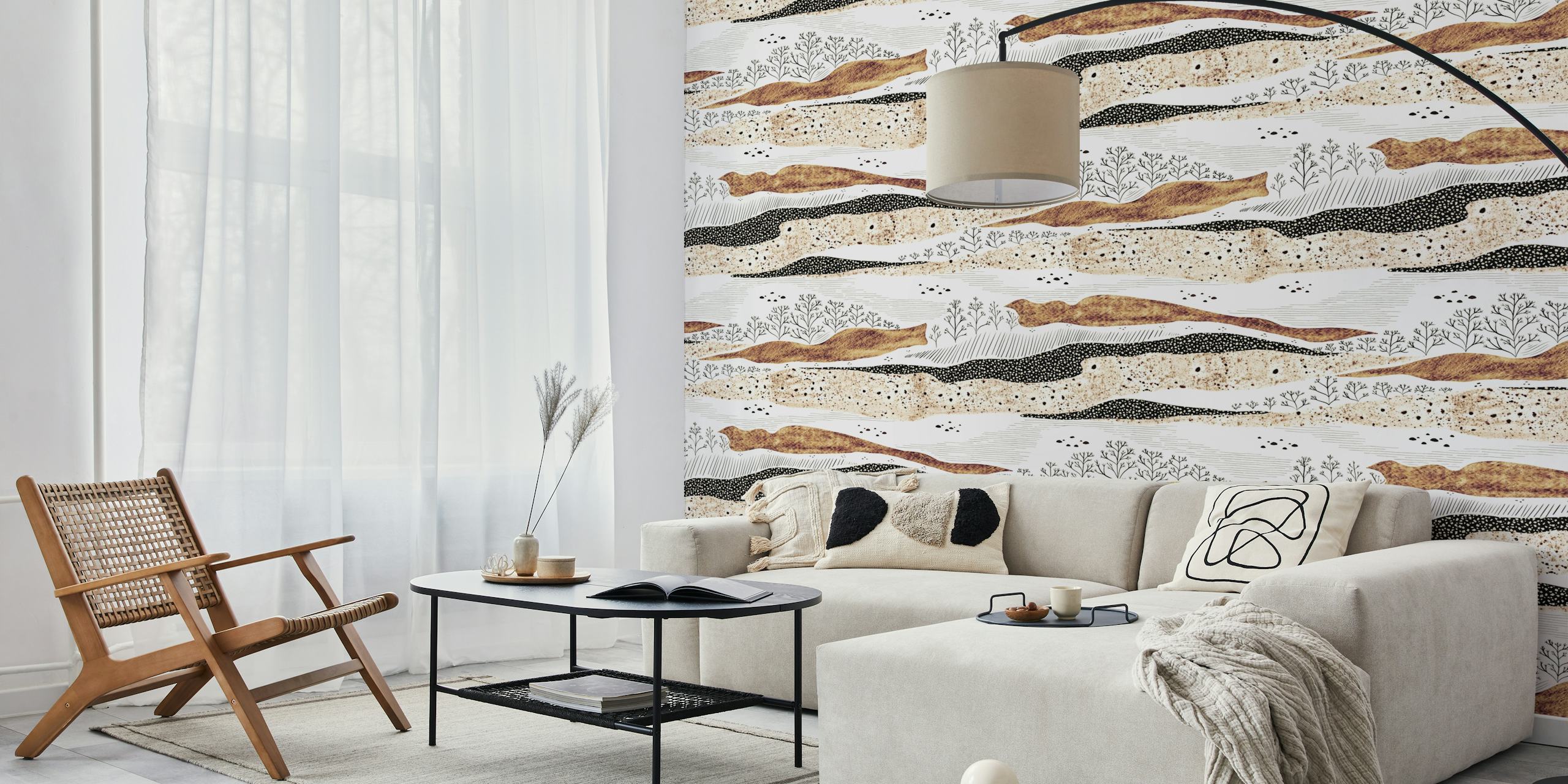 Calm Desert tapet i et stilig rom
