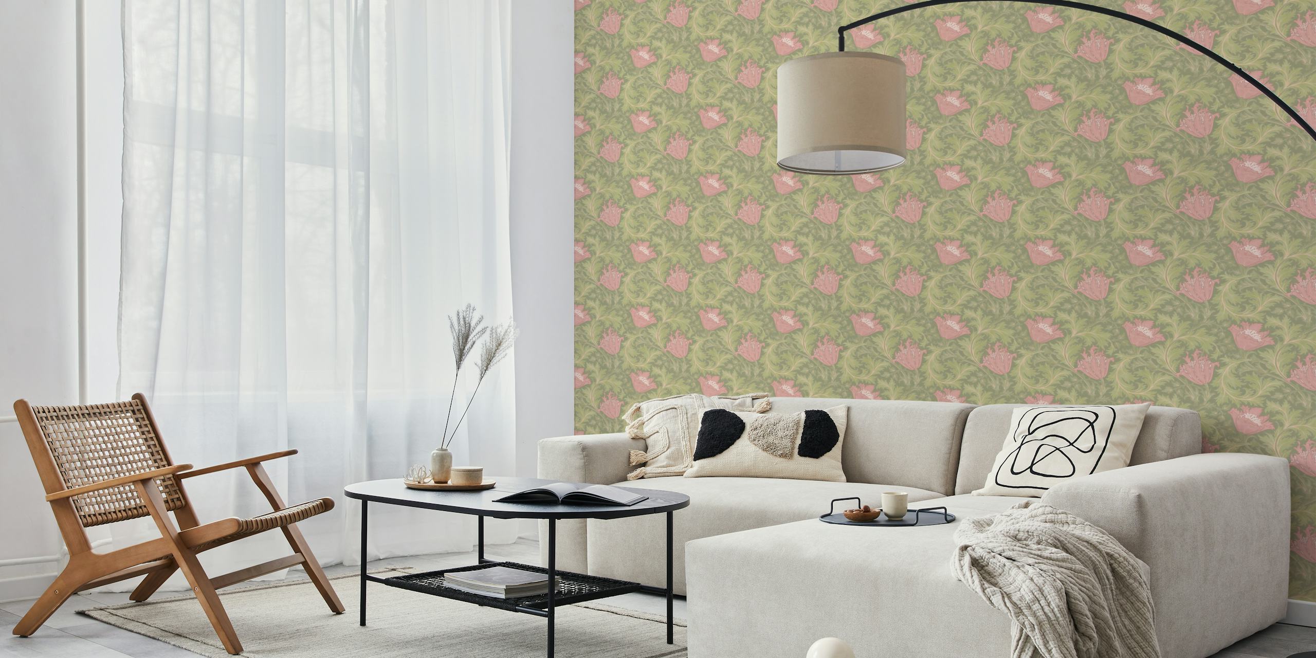 William Morris Anemone wallpaper in a room
