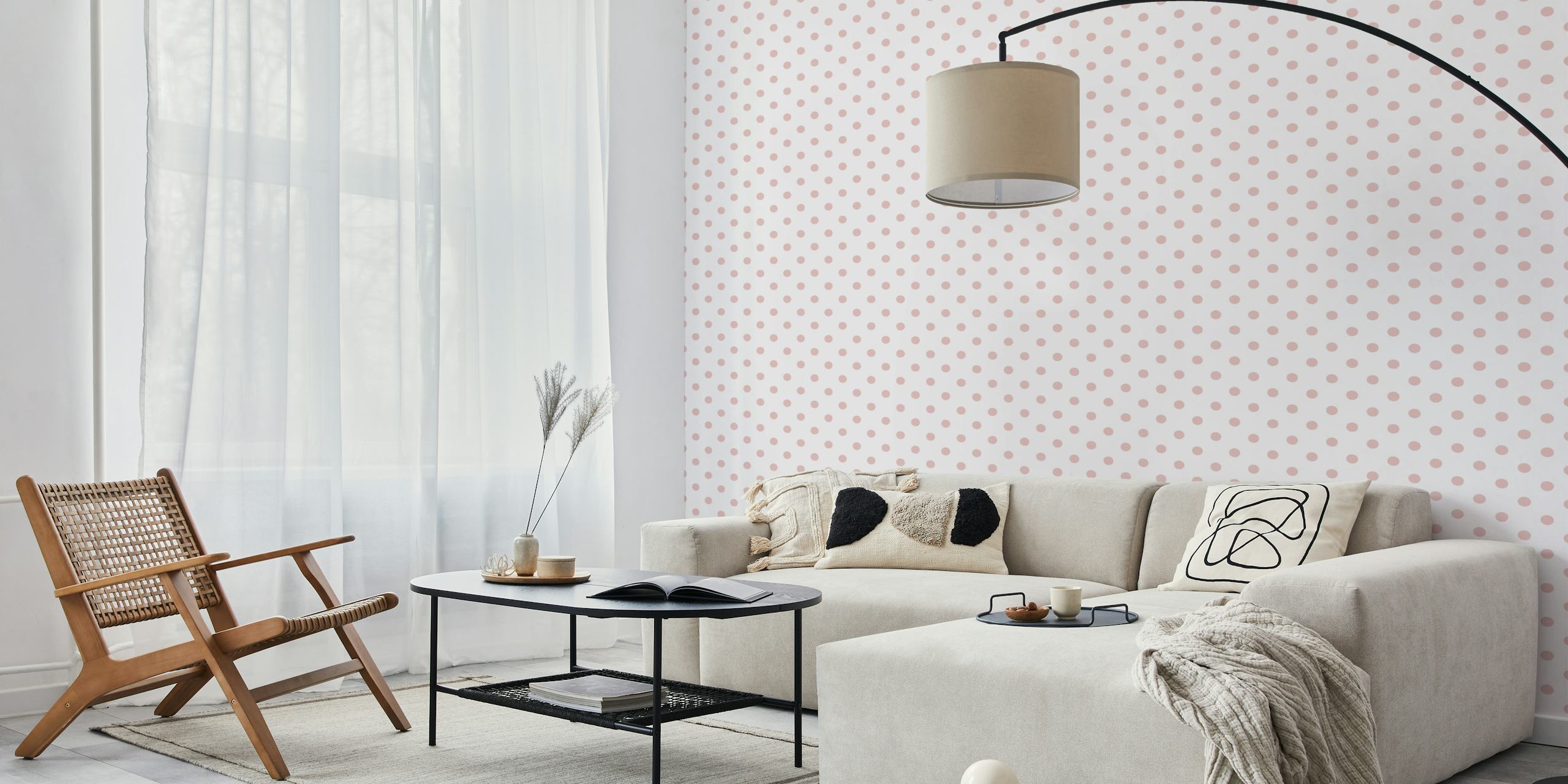 Polka Dots - Candy Blush 1 tapetti huoneessa