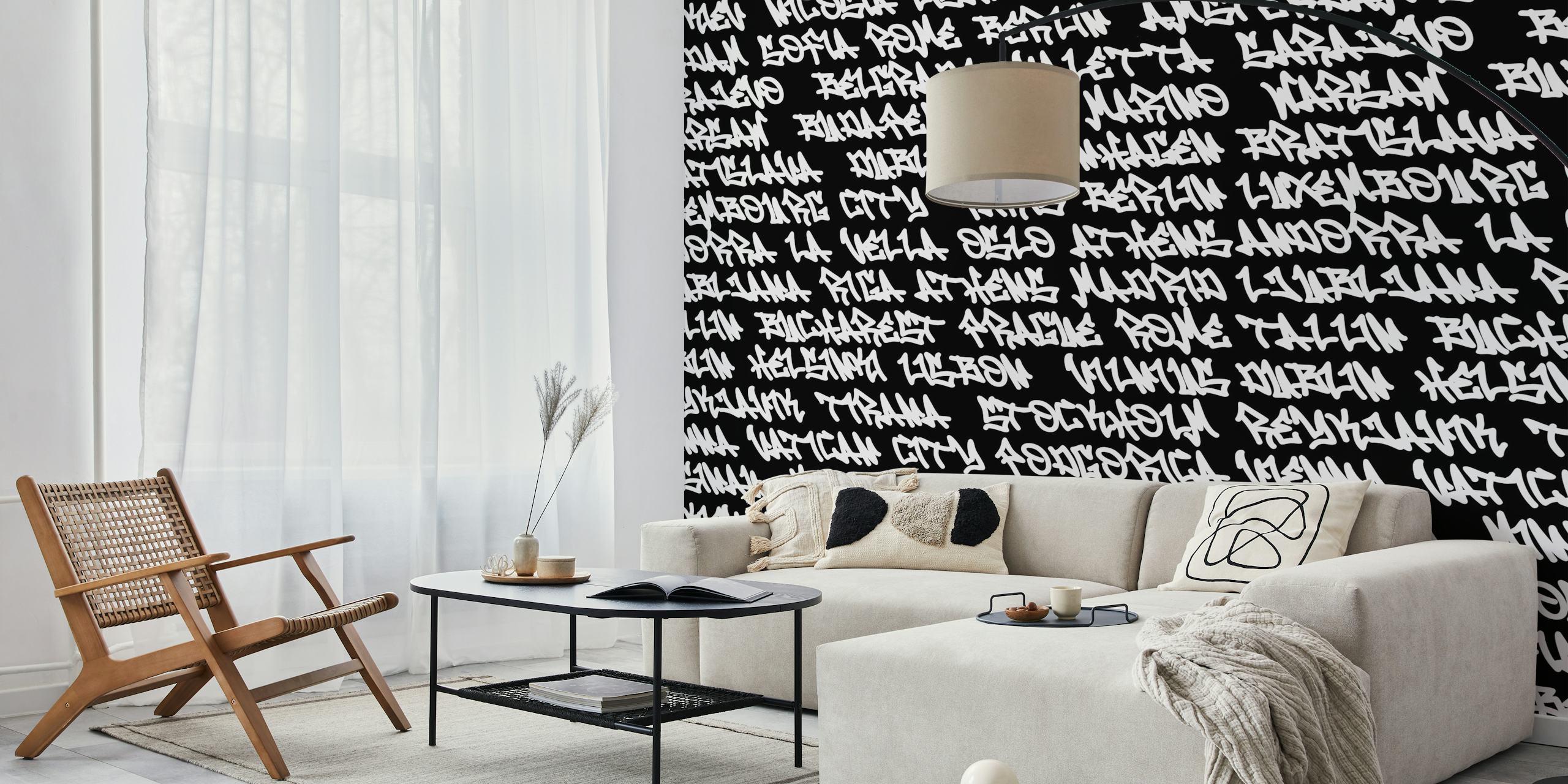 papier peint Capital Cities of Europe dans une chambre