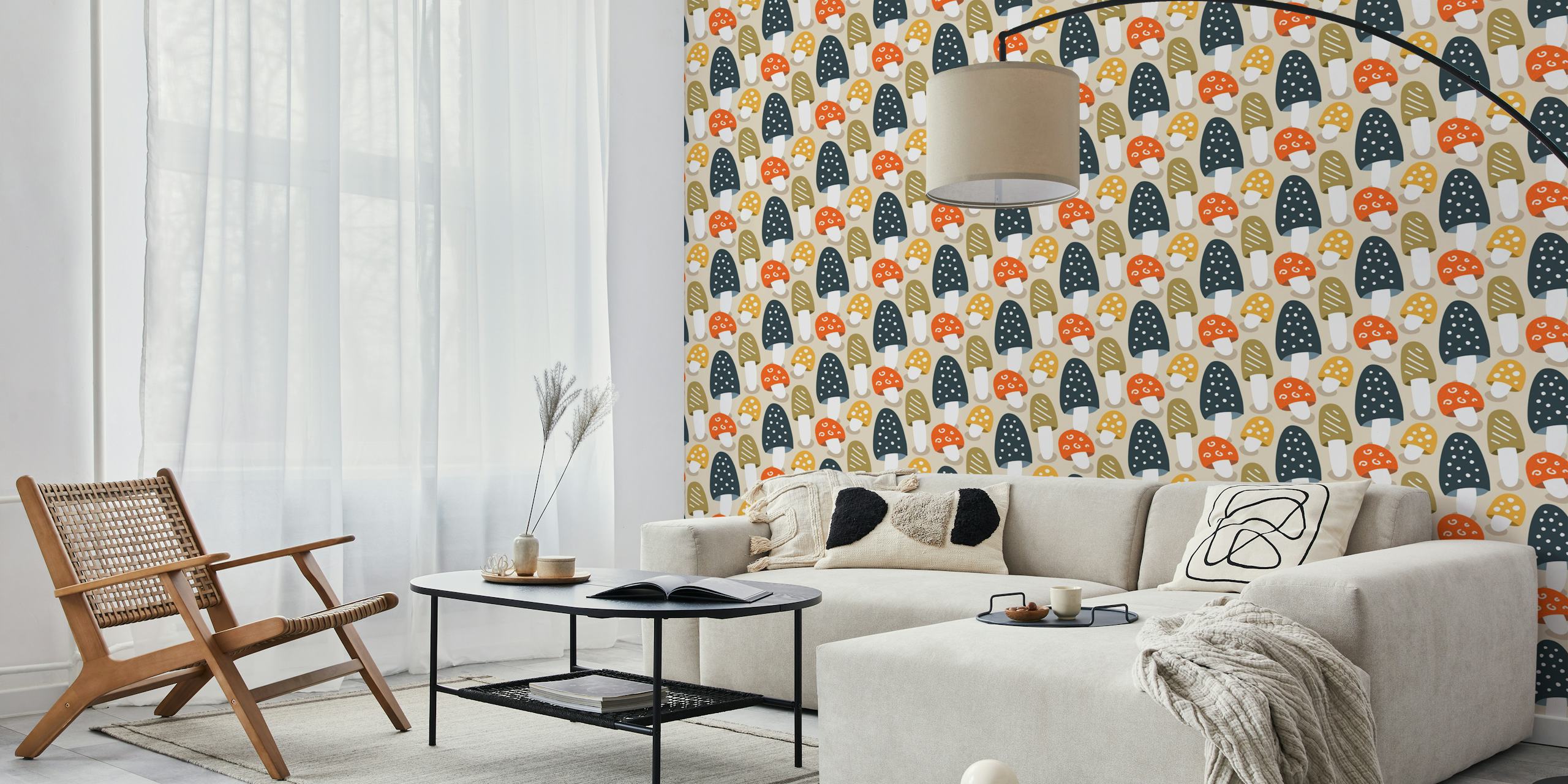 Tapeta Playful mushrooms u sobi