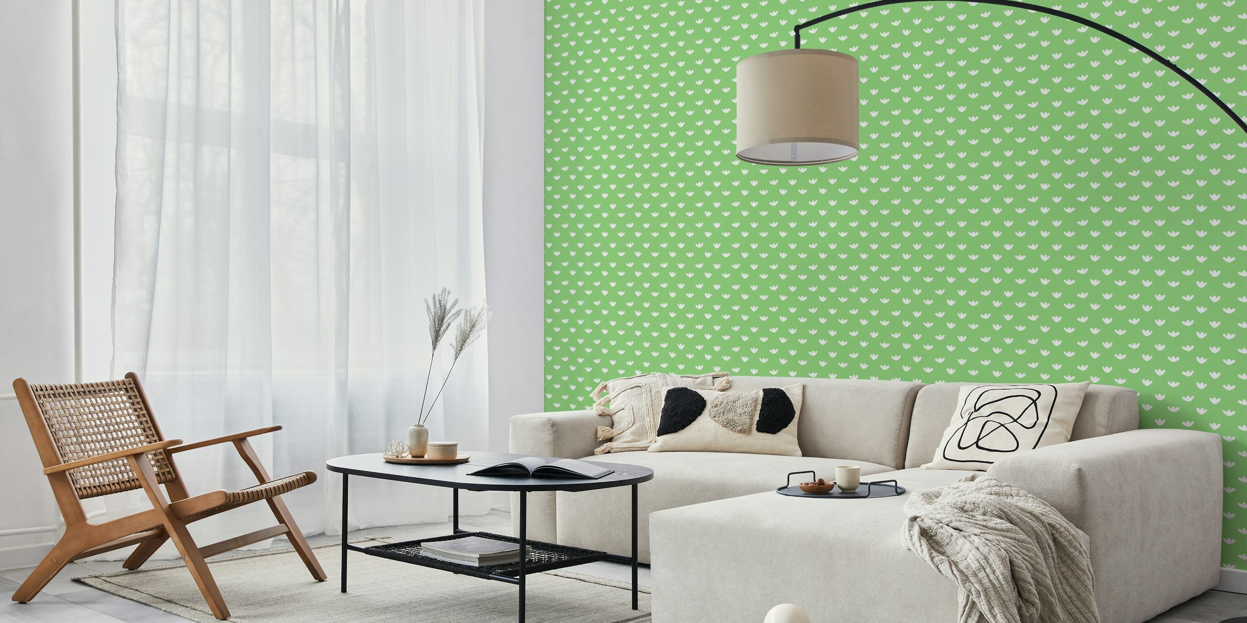 Fuzzy Tulips tapetdesign i et rom