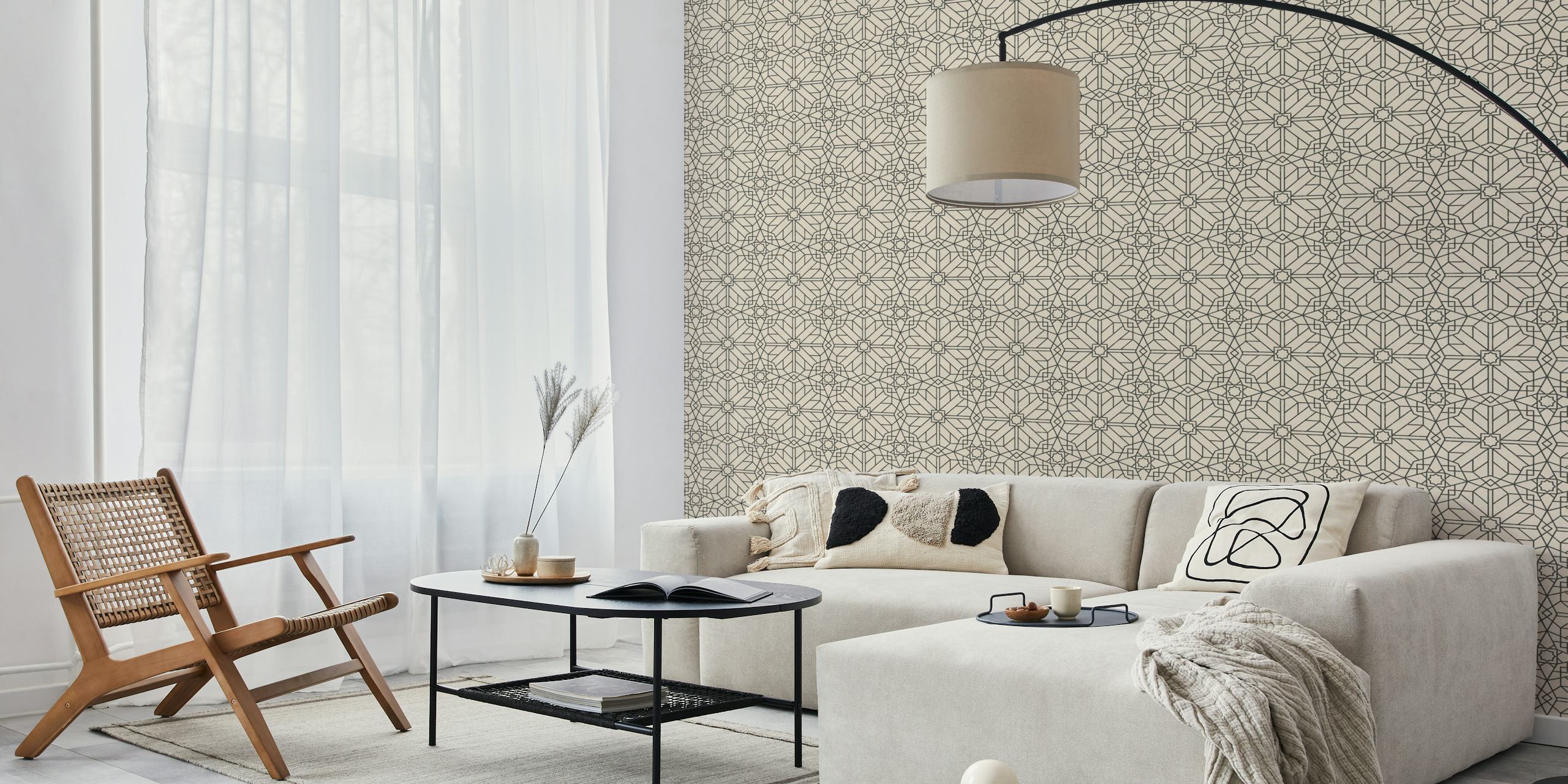 Déco géométrique gris et beige