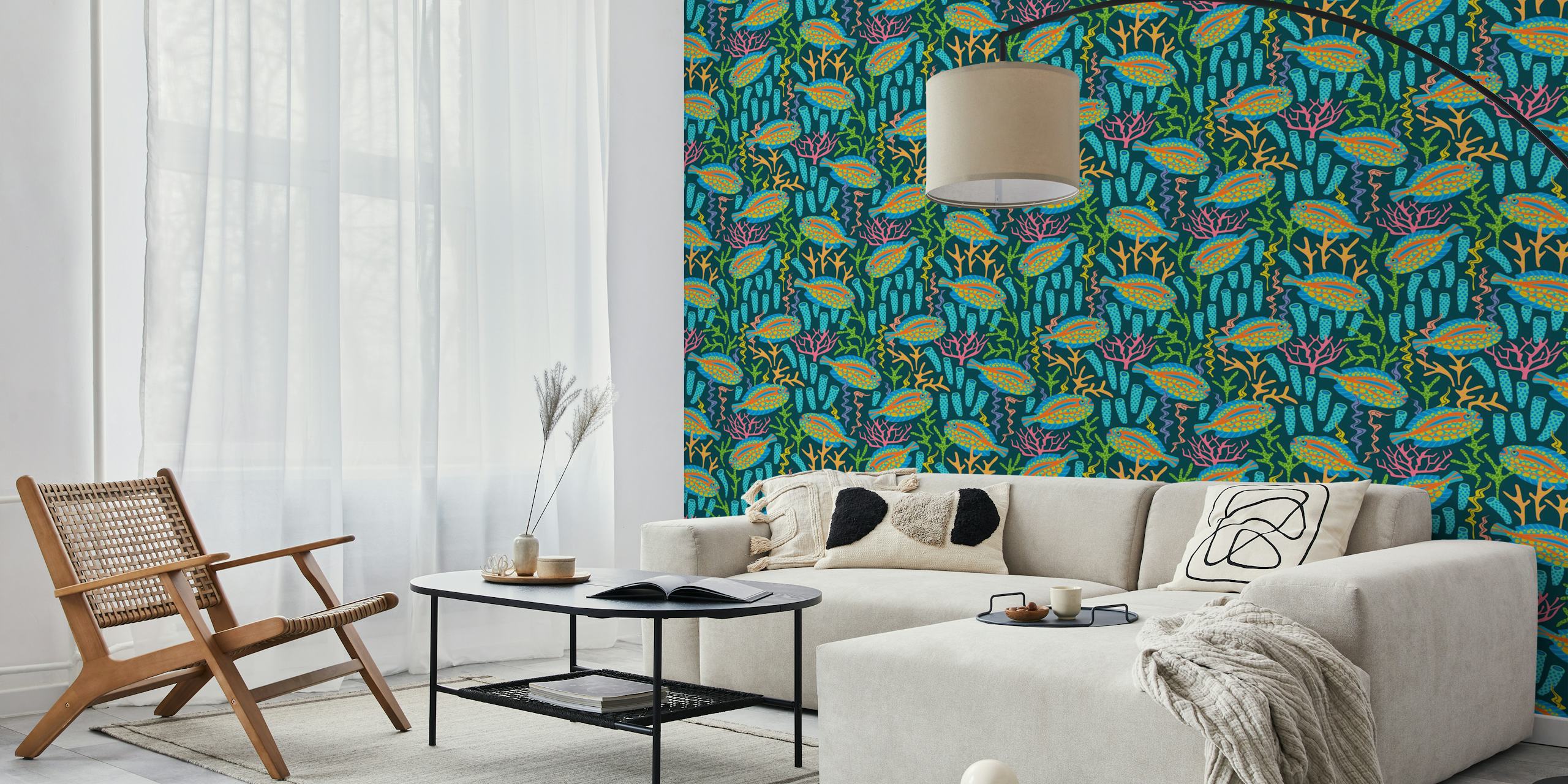 Tropical Zone Tapeta S Designem Ryb A Korálů