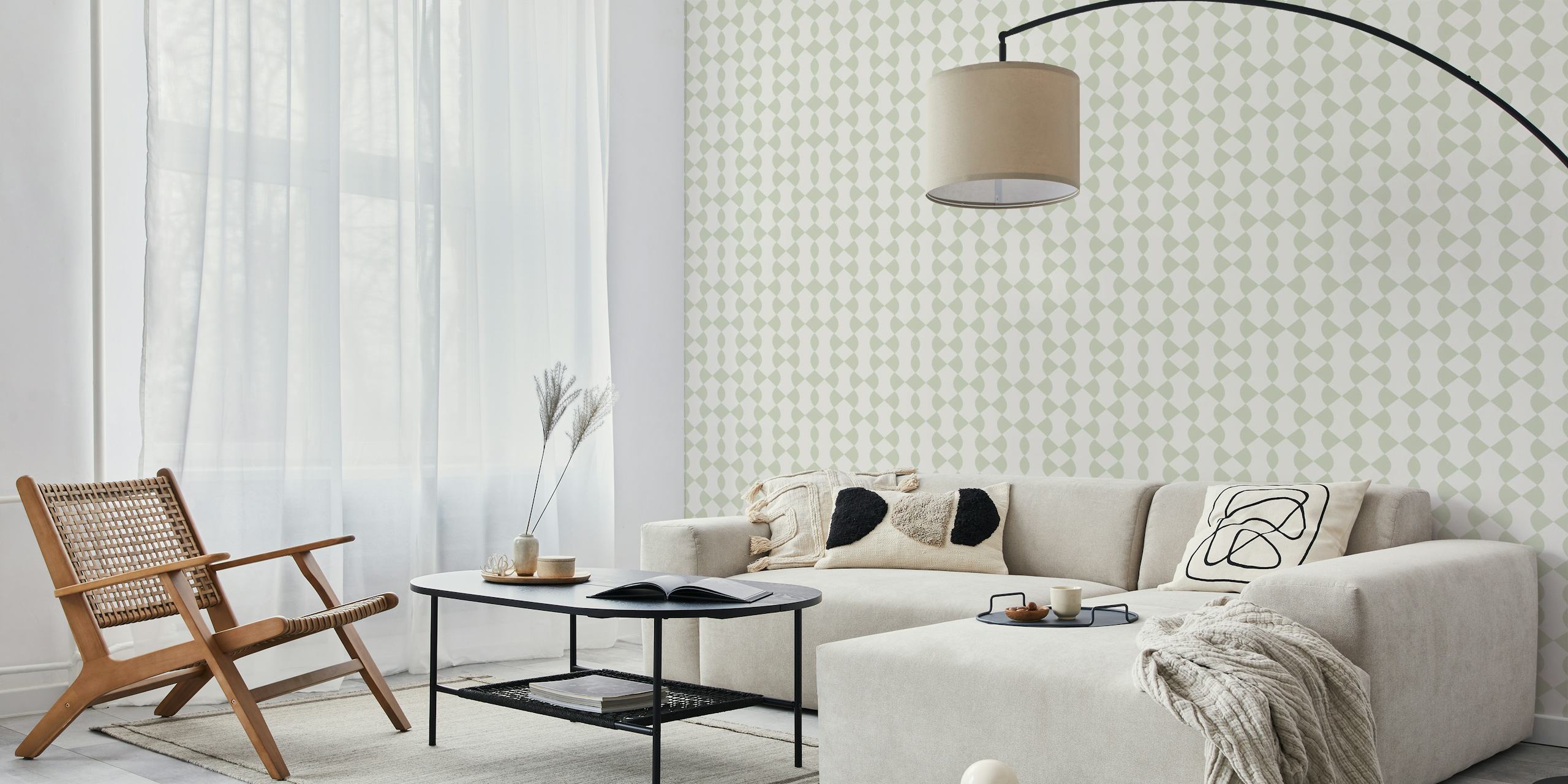 Kaleido Kingdom behang weergegeven in een kamer