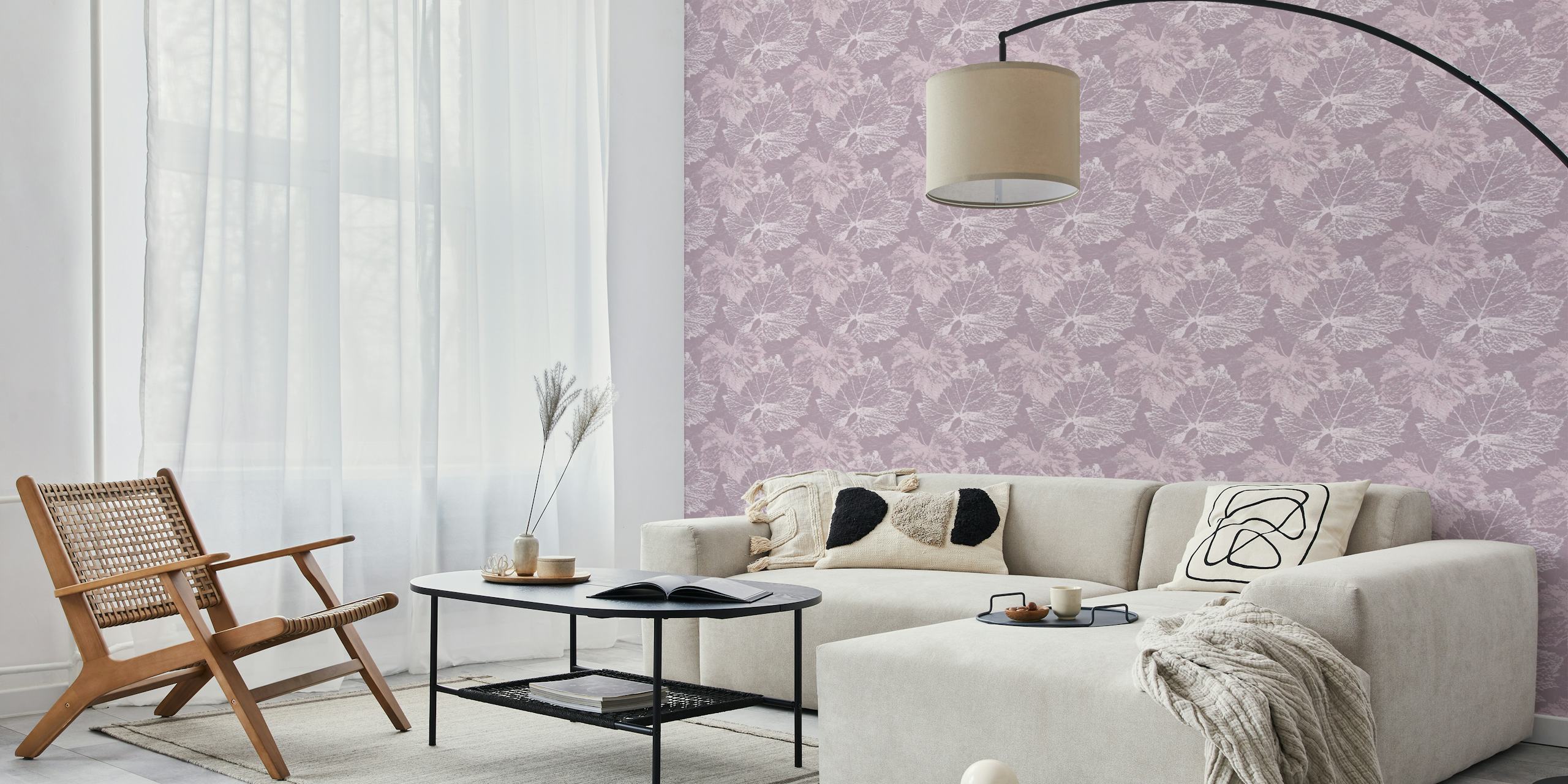 Summertime Leafes Wallpaper in een kamer