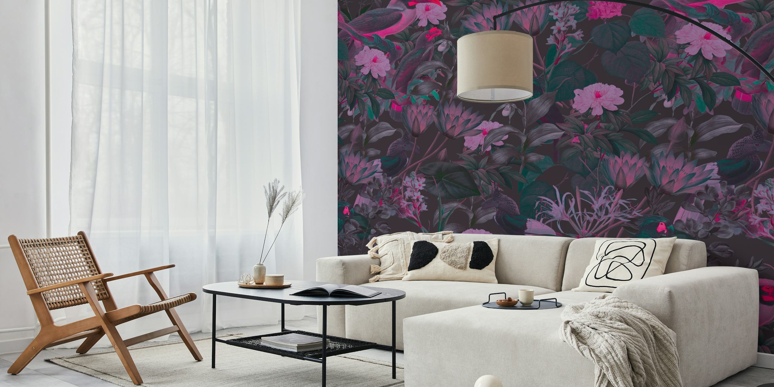 Exotic Night 02 wallpaper in a stylish room