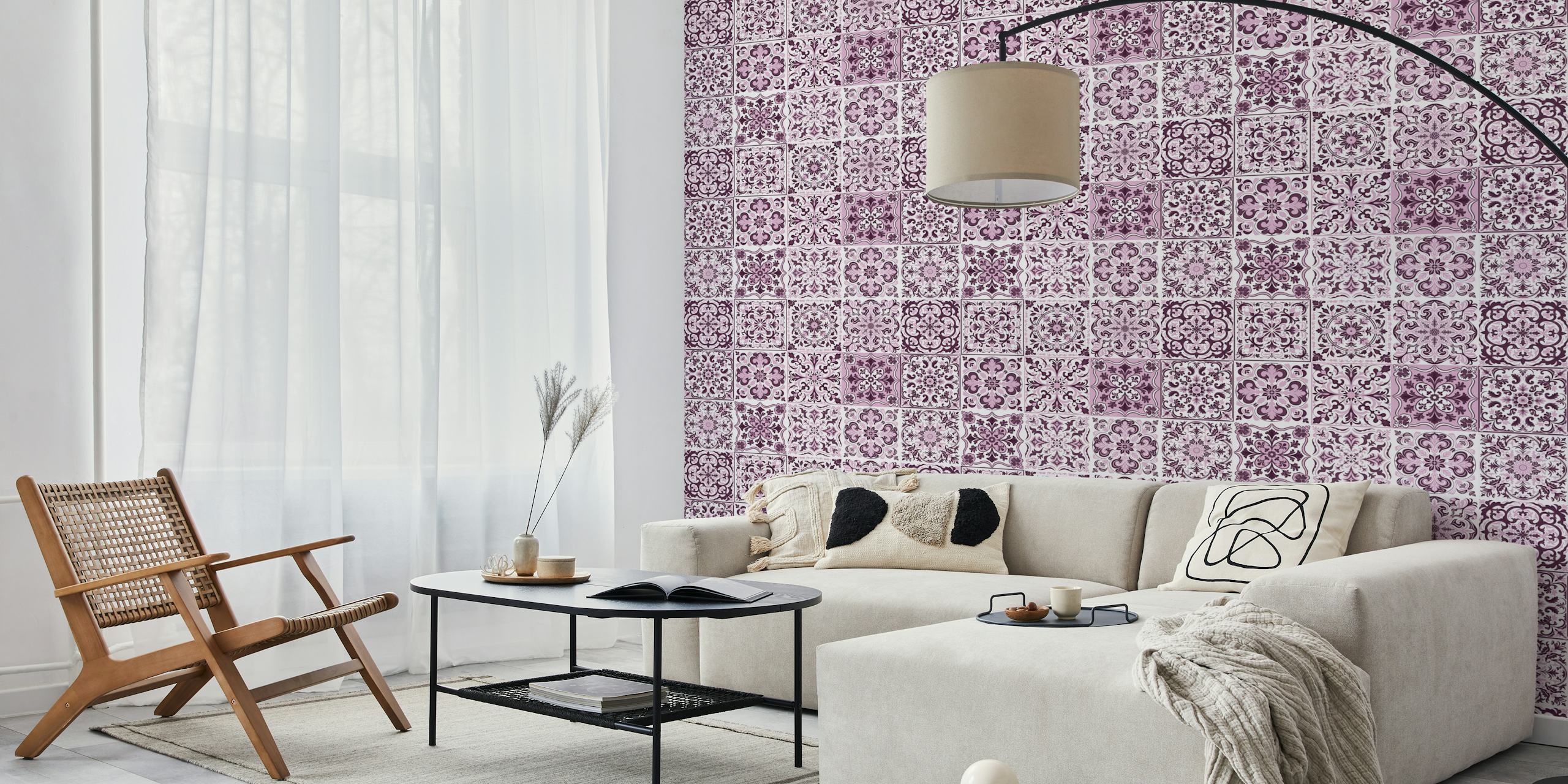 Mixed Ceramic Tiles 5 - Purple dizajn tapete