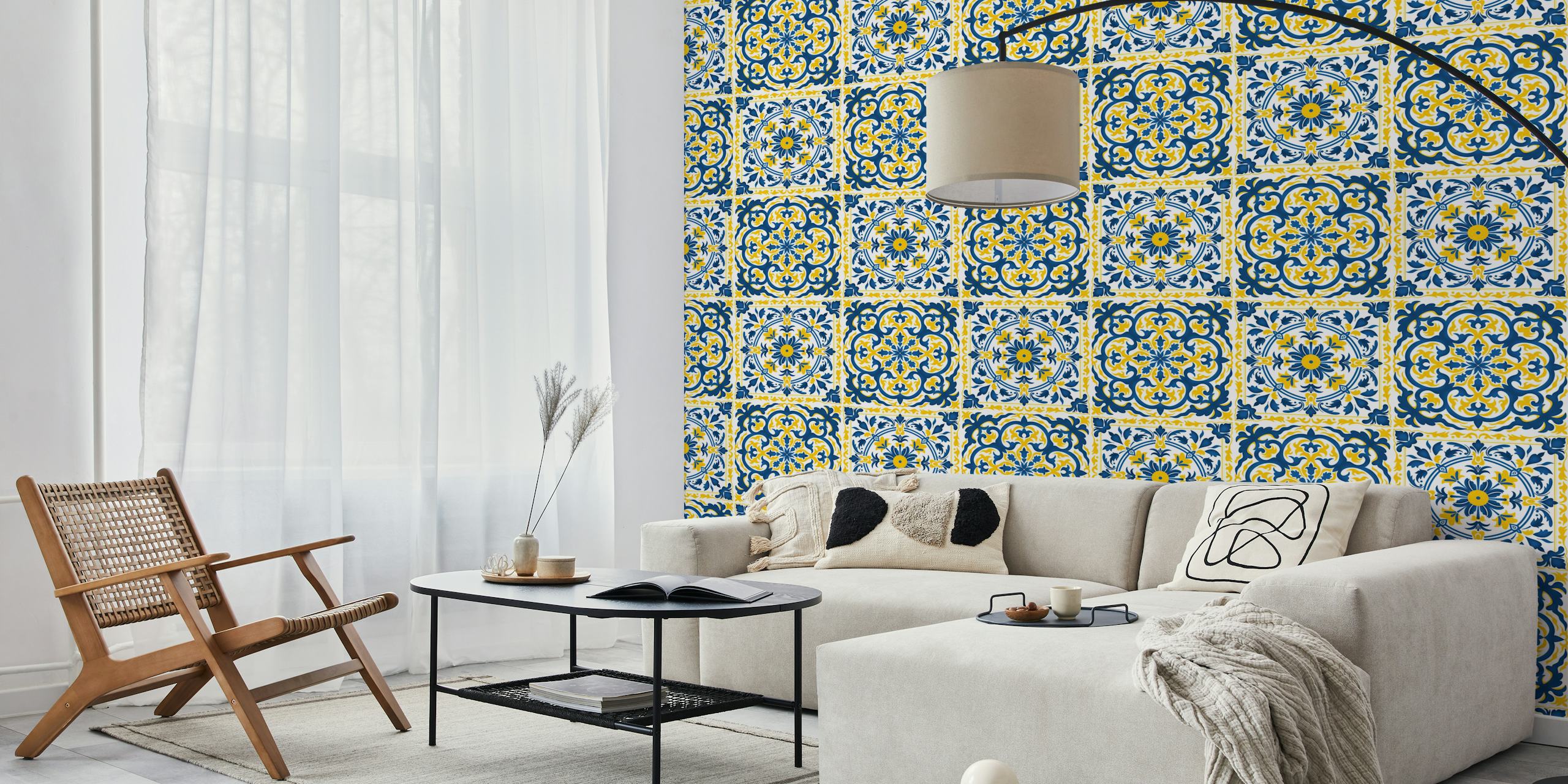 Mixed Two Ceramic Tiles 2 wallpaper in a room