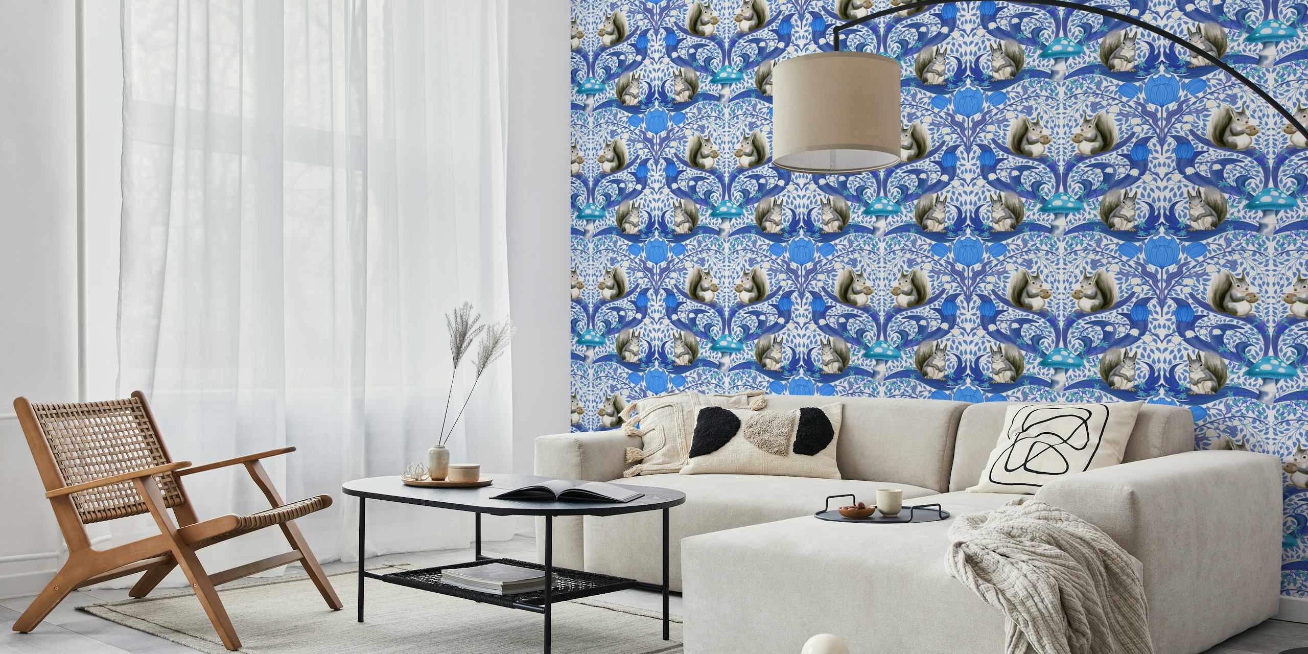 Blueberry Thief 8 wallpaper in a room