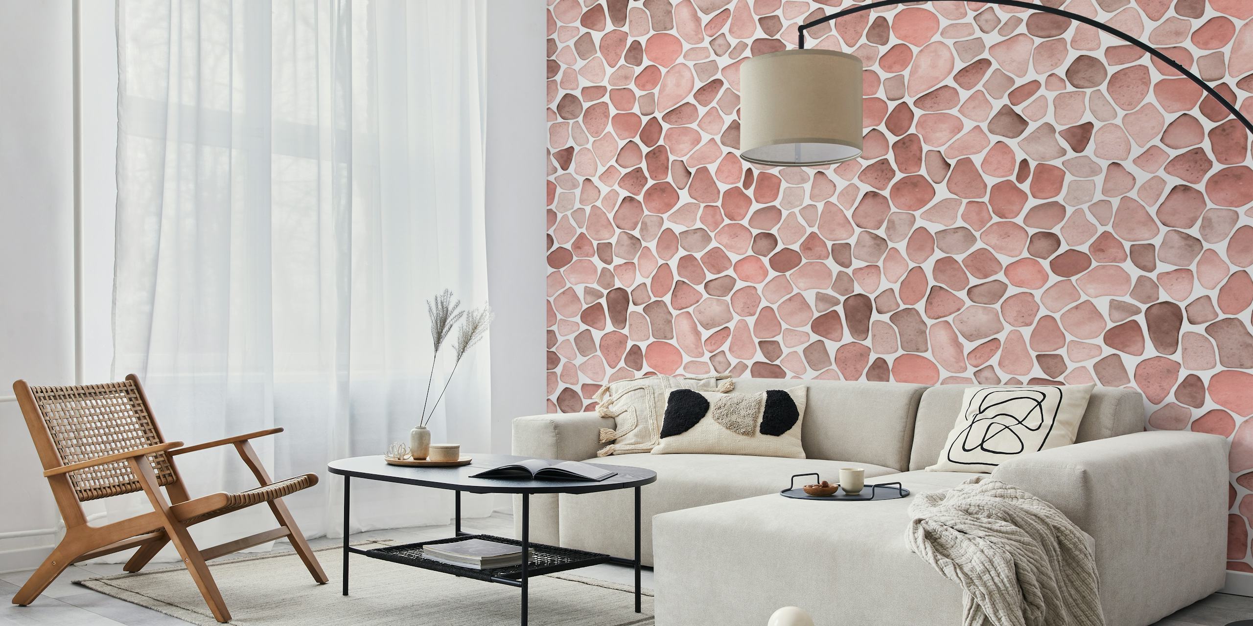 Ocean Vibe Seaglass Watercolor Pattern in a room