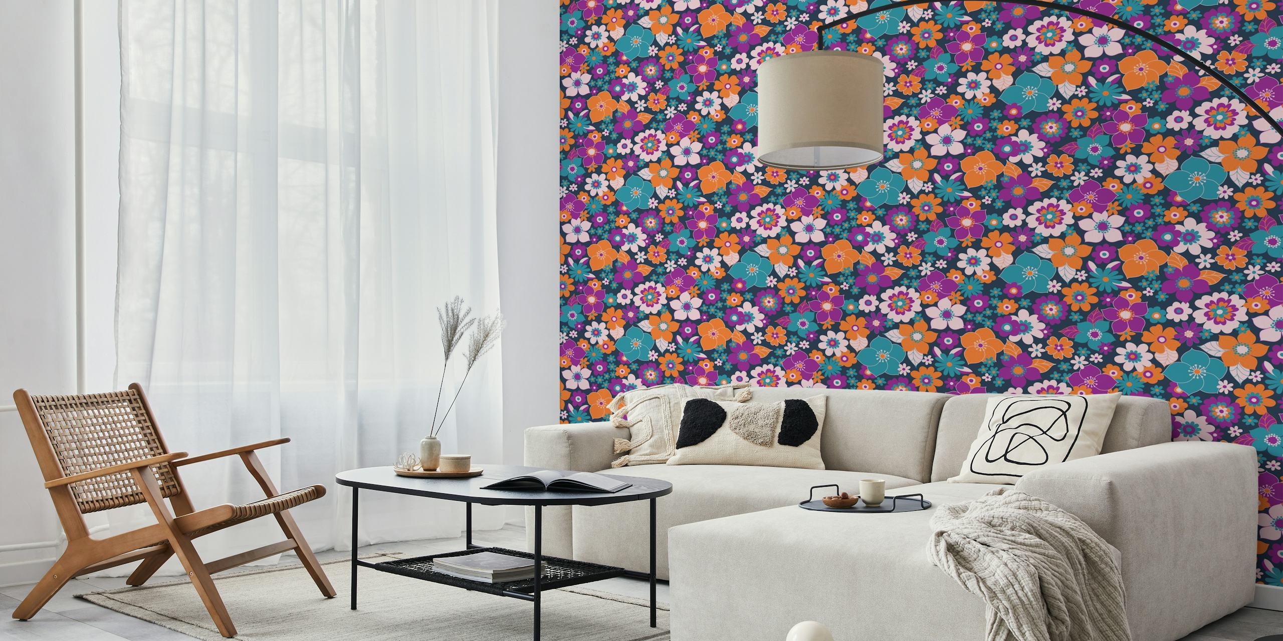 Sunshine Garden wallpaper in a room setting