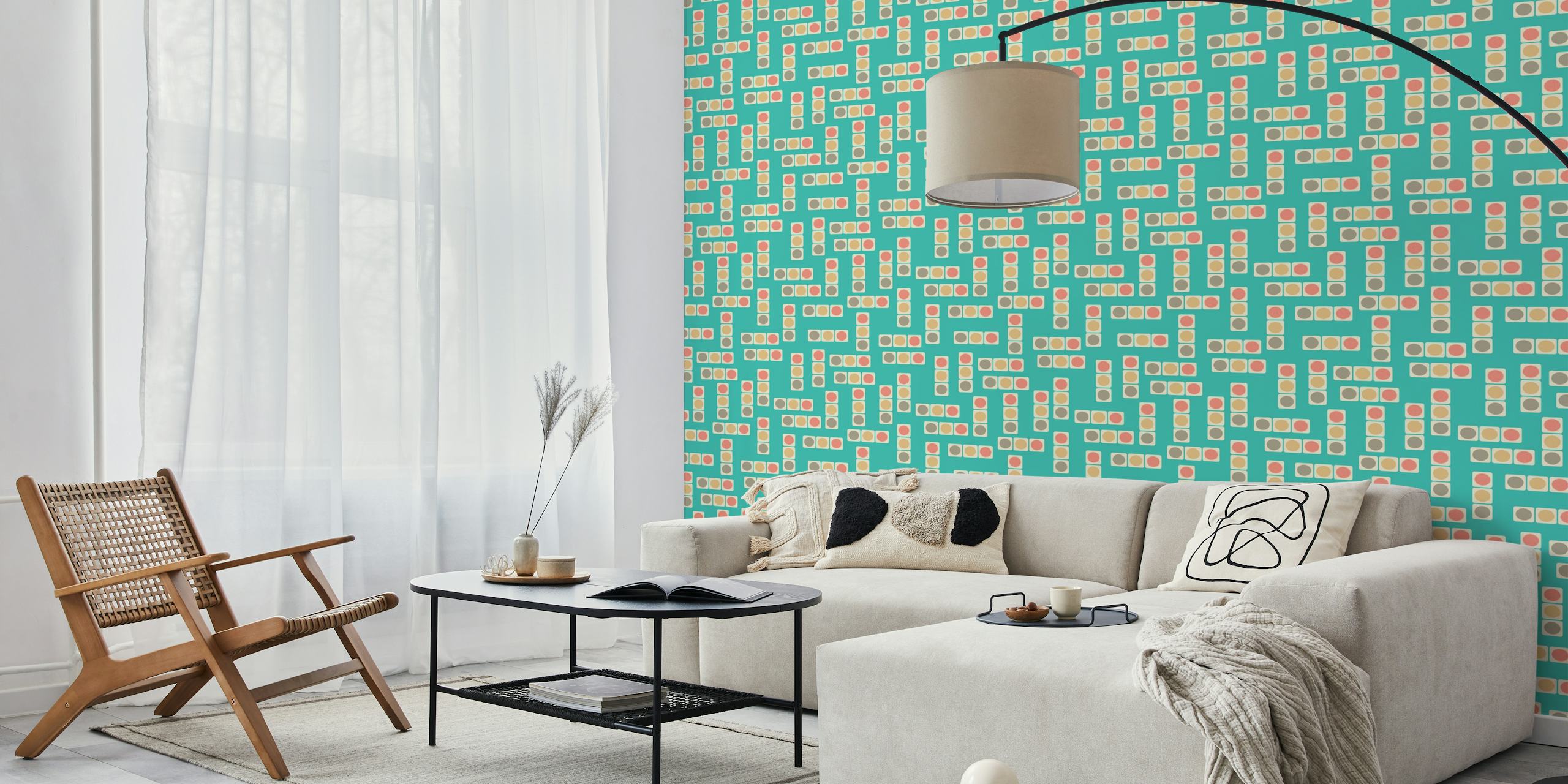 Traffic lights geometric wallpaper design