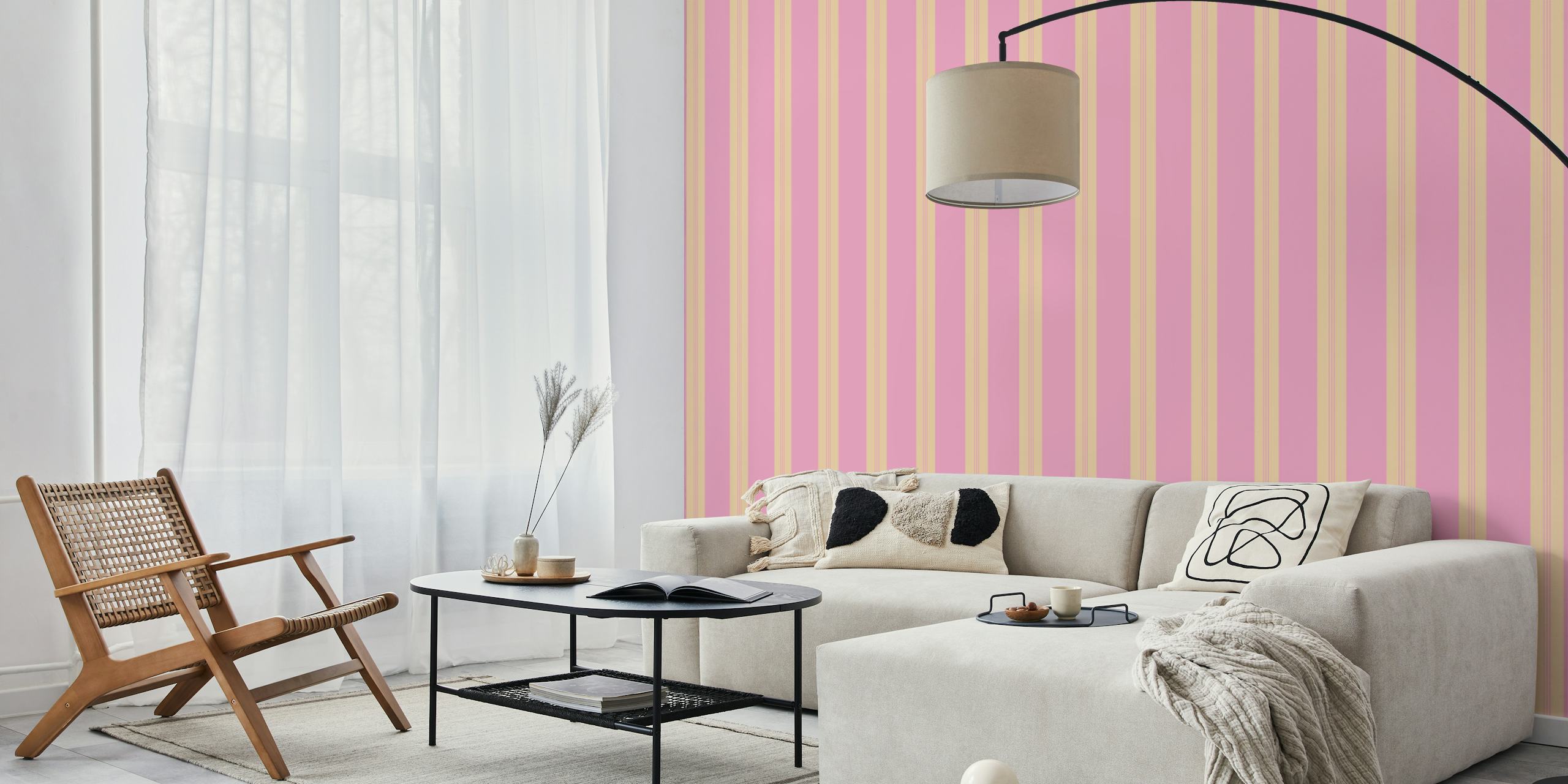 Cali Vibes Stripes Glam tapet i ett rum
